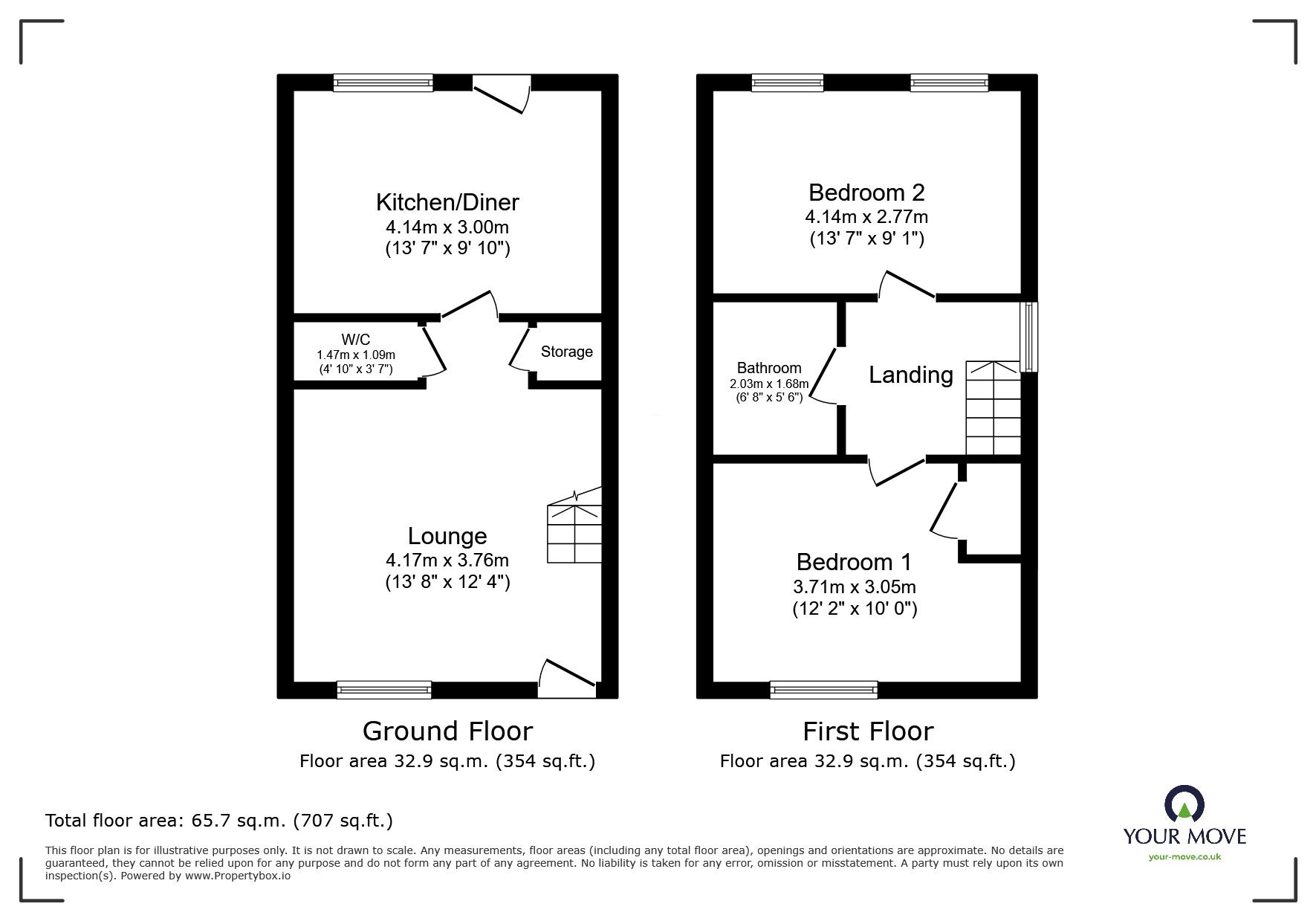 Floorplan of 2 bedroom Semi Detached House for sale, Action Man Road, Coalville, Leicestershire, LE67