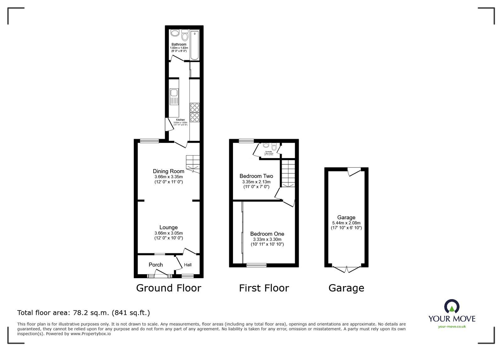 Floorplan of 2 bedroom Mid Terrace House for sale, Leicester Road, Ibstock, Leicestershire, LE67