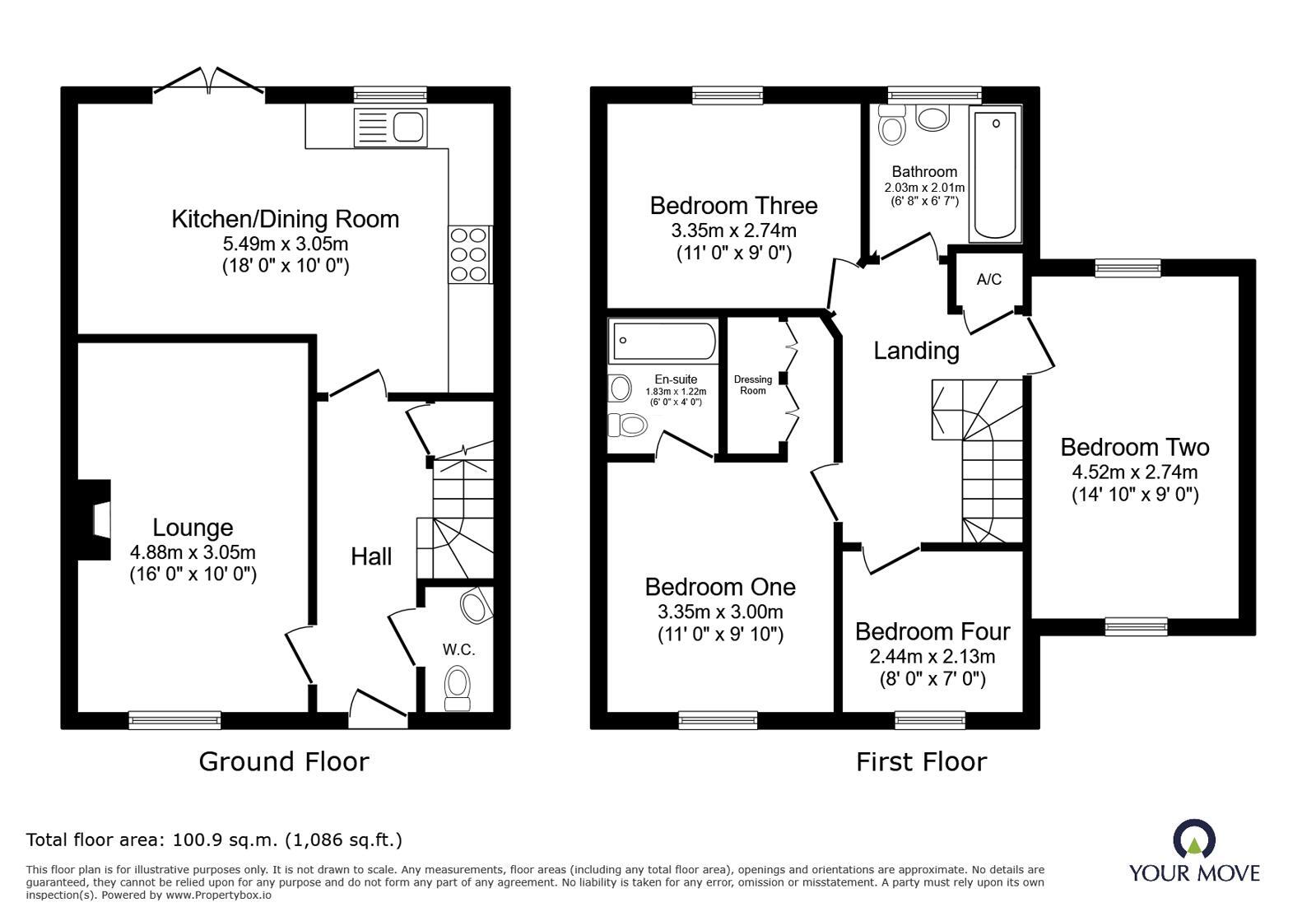 Floorplan of 4 bedroom Detached House for sale, Coronet Drive, Ibstock, Leicestershire, LE67