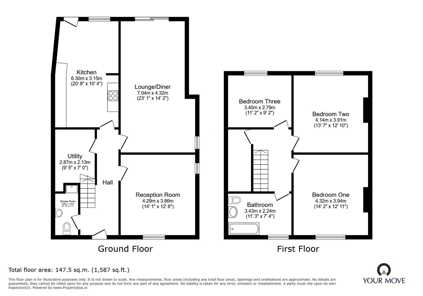 Floorplan of 3 bedroom Semi Detached House to rent, High Street, Ibstock, Leicestershire, LE67