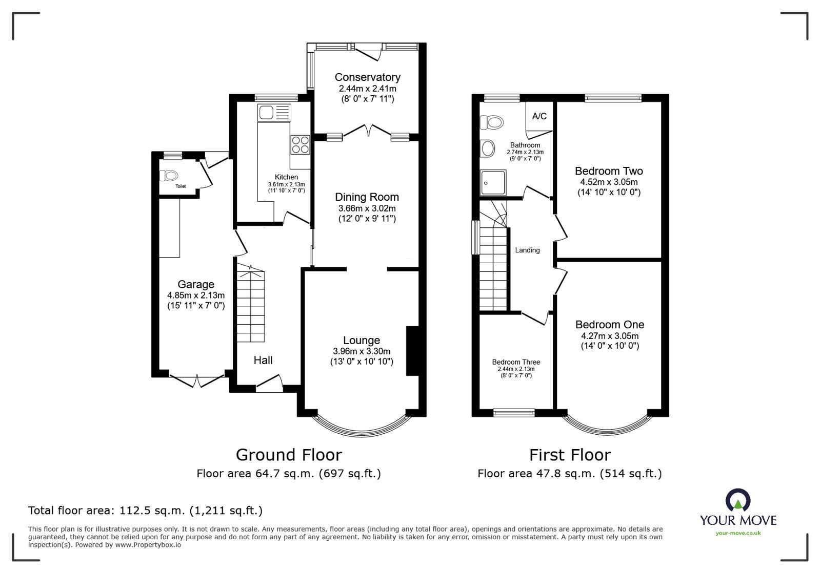 Floorplan of 3 bedroom Semi Detached House for sale, Wentworth Road, Coalville, Leicestershire, LE67