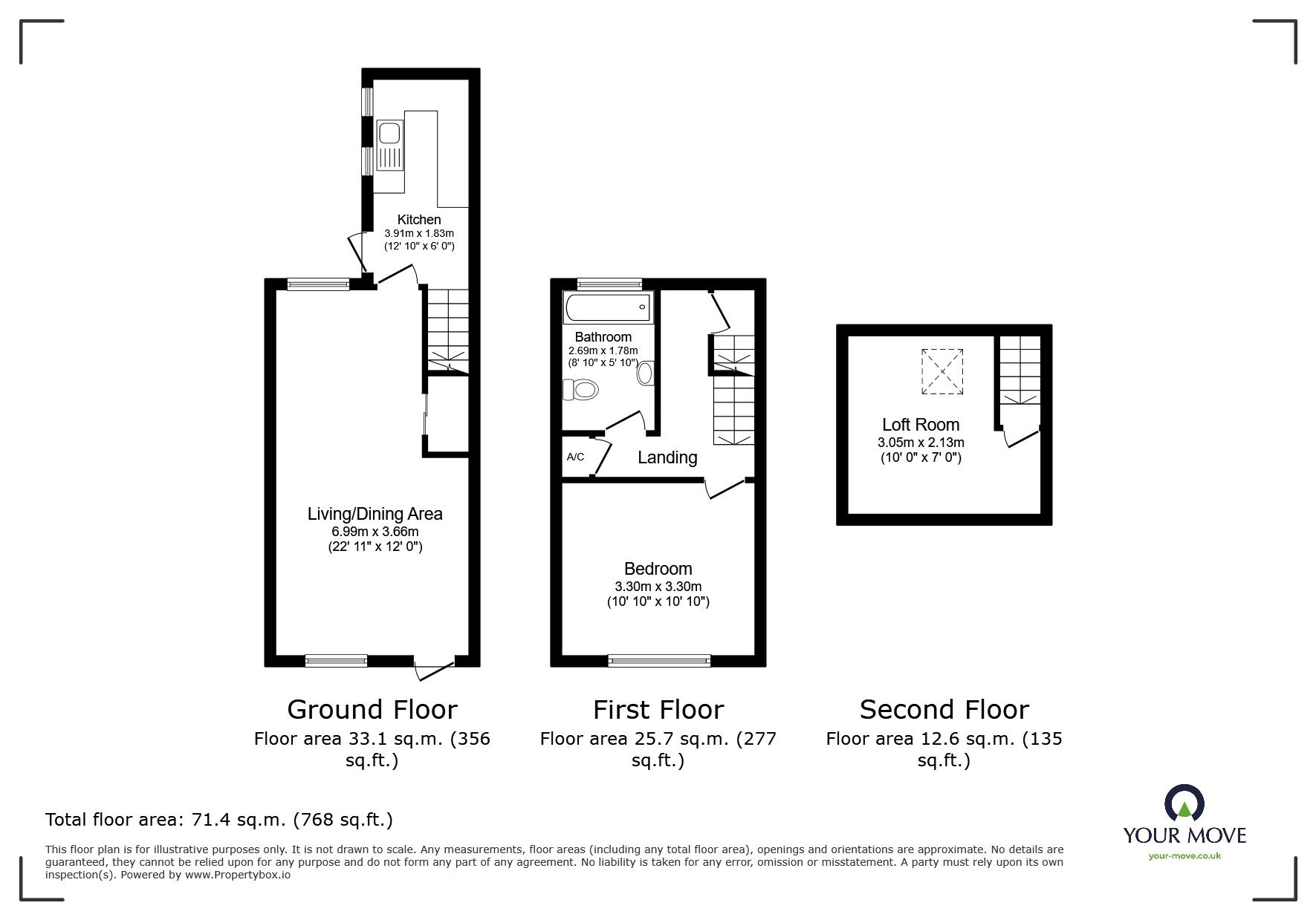 Floorplan of 2 bedroom Mid Terrace House for sale, Berrisford Street, Coalville, Leicestershire, LE67