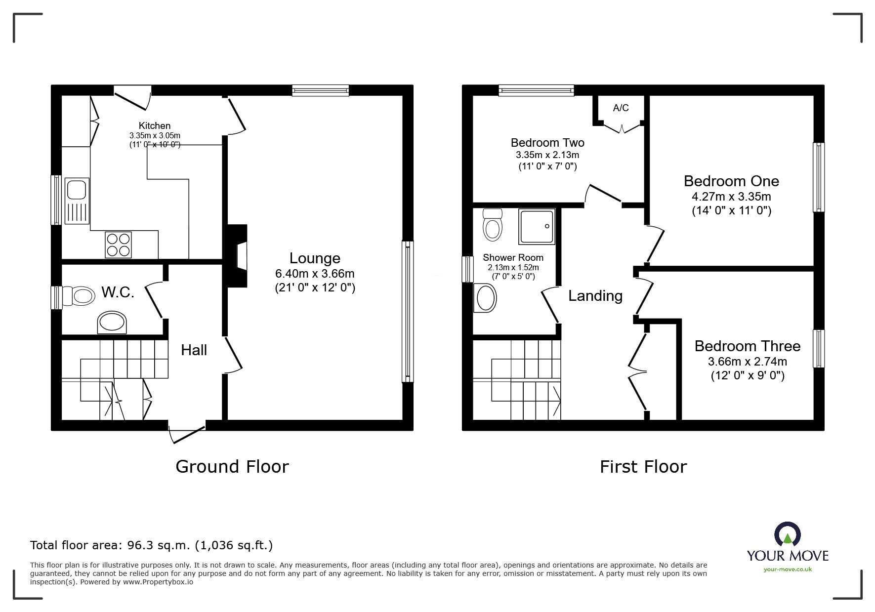 Floorplan of 3 bedroom Detached House for sale, Northfield, Bagworth, Leicestershire, LE67