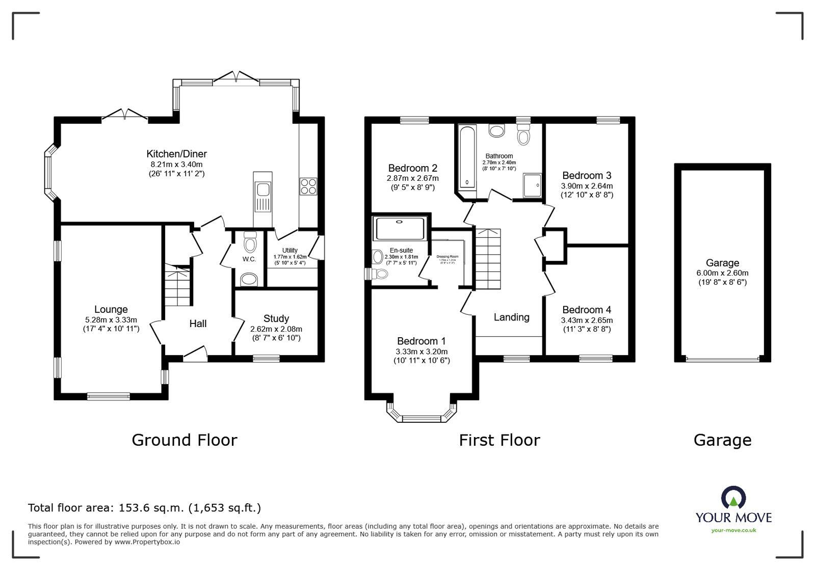 Floorplan of 4 bedroom Detached House for sale, School Lane, Ashby-de-la-Zouch, Leicestershire, LE65