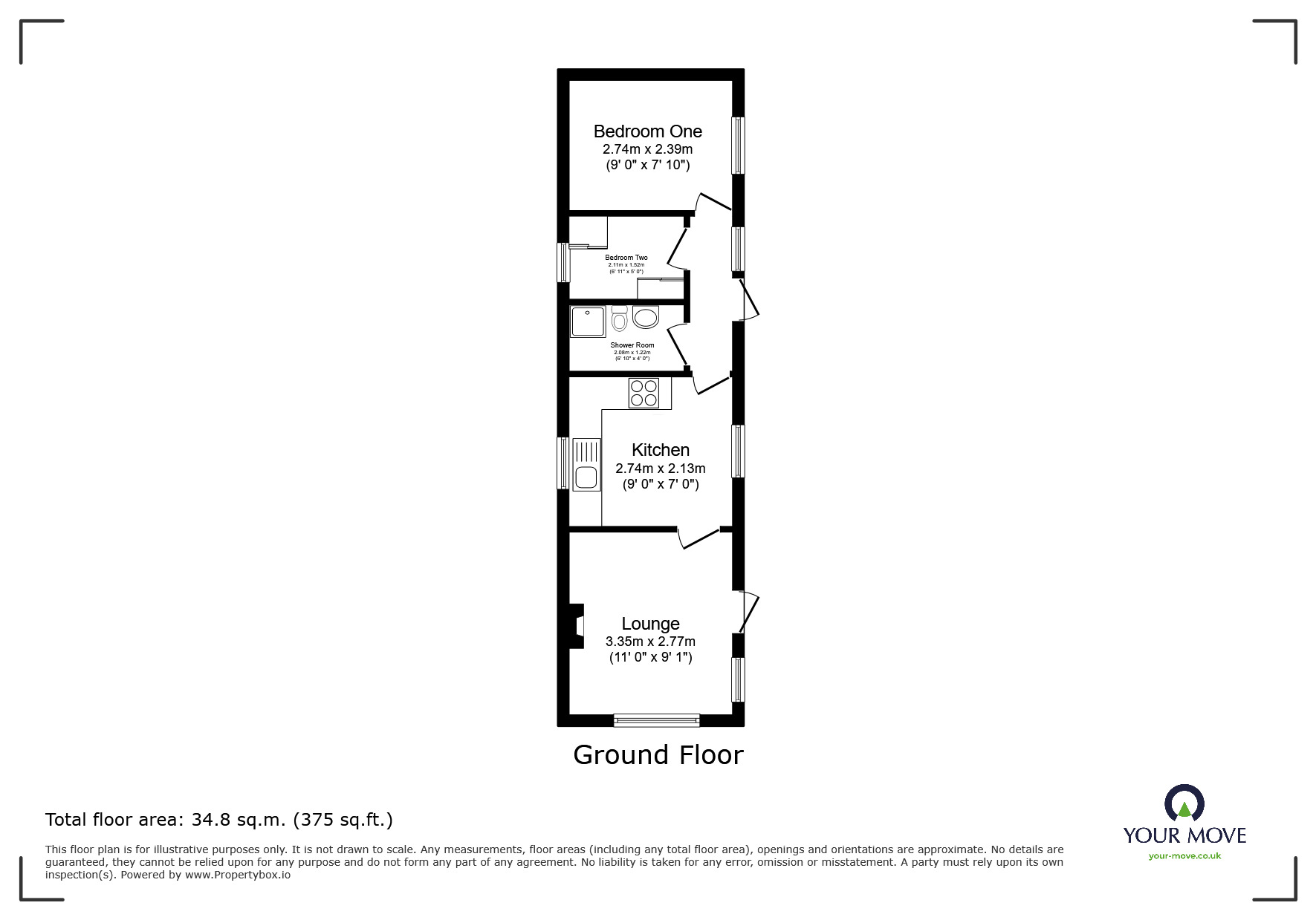 Floorplan of 2 bedroom Detached Property for sale, St. Christophers Park, St. Christophers Road, Coalville, LE67