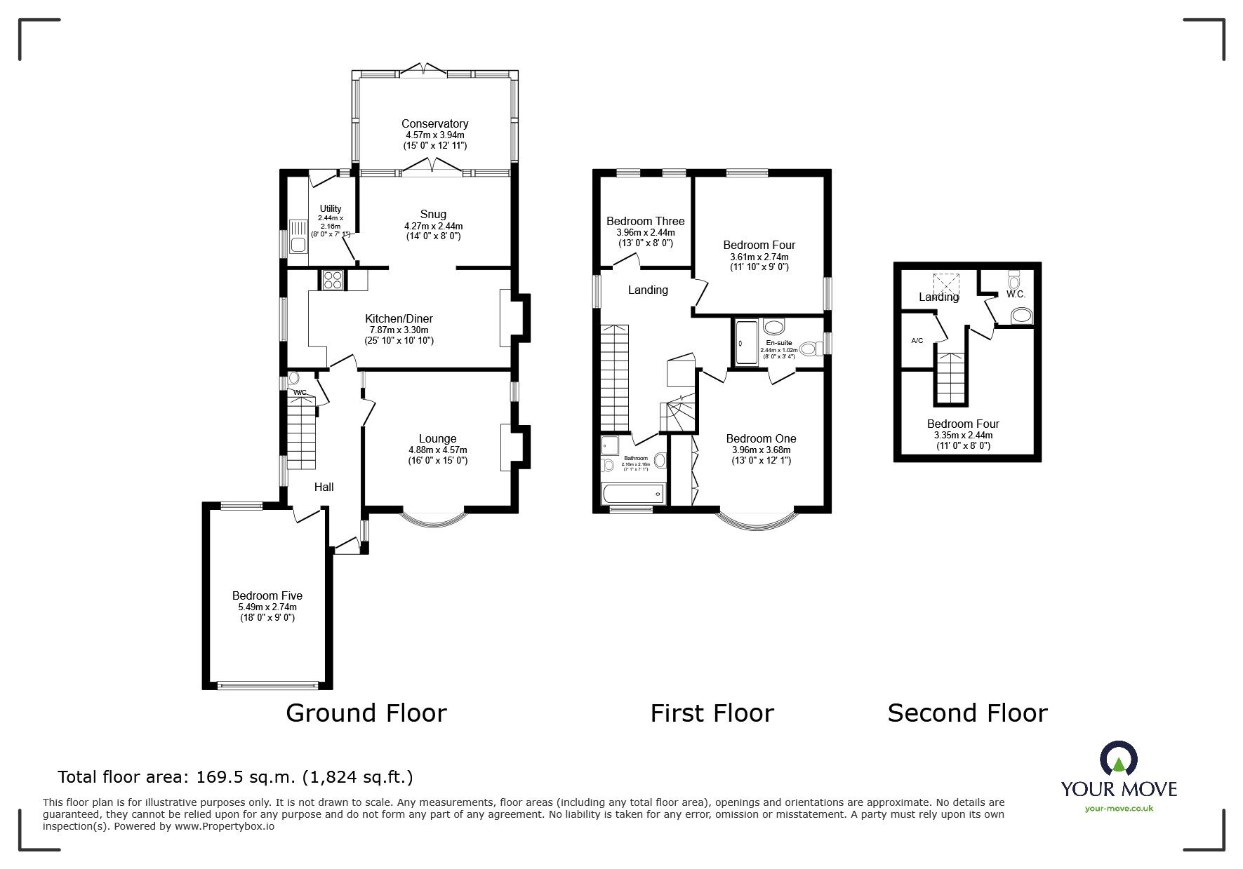 Floorplan of 5 bedroom Detached House for sale, Main Street, Swannington, Leicestershire, LE67