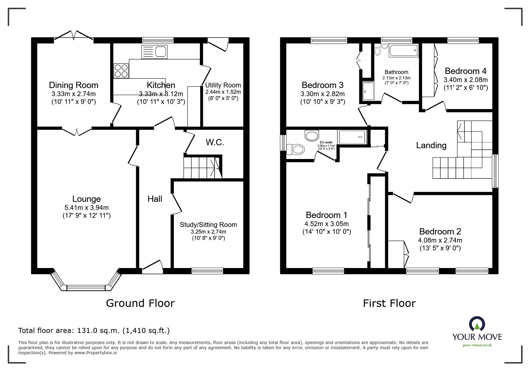 Floorplan of 4 bedroom Detached House for sale, Buckingham Road, Coalville, Leicestershire, LE67