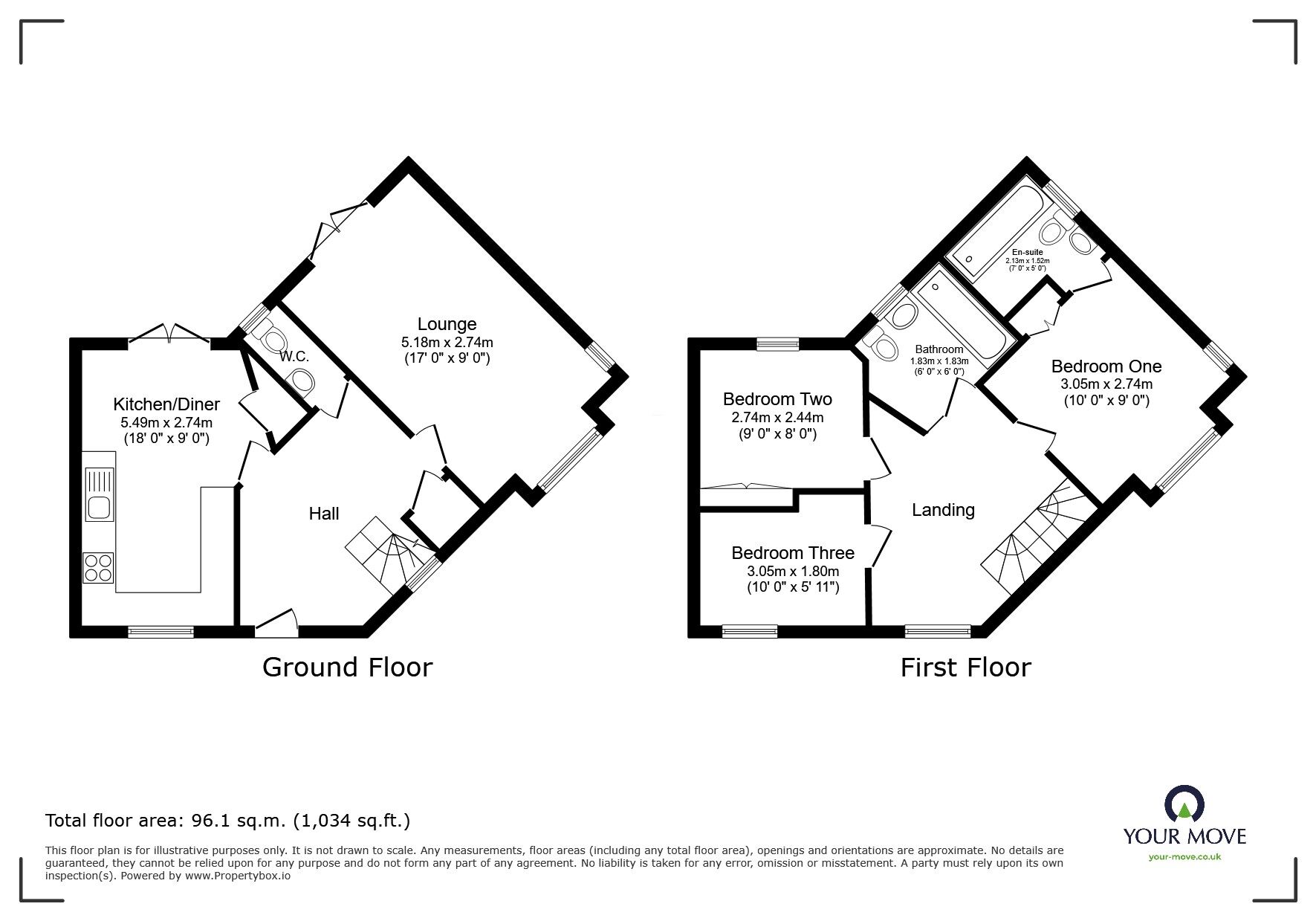 Floorplan of 3 bedroom Detached House for sale, Woolley Avenue, Hugglescote, Leicestershire, LE67