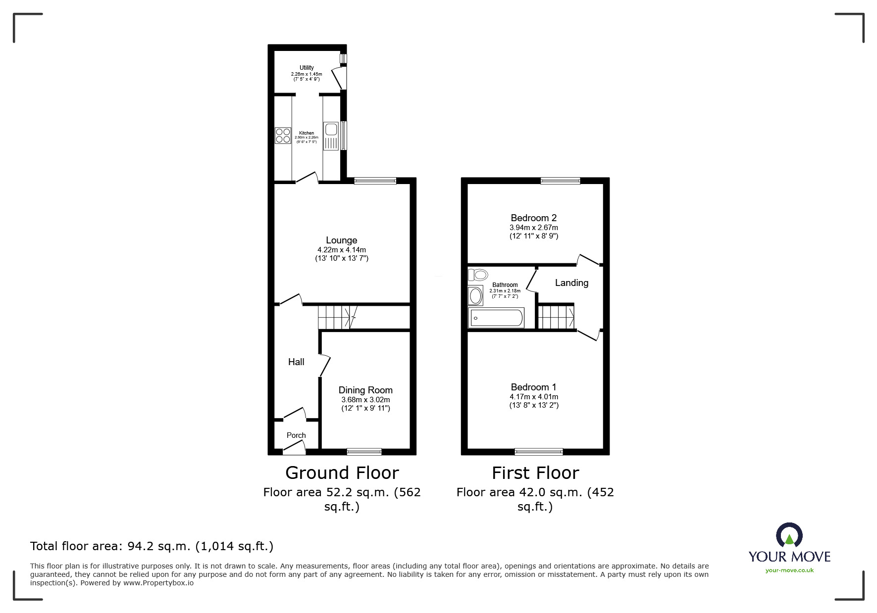 Floorplan of 2 bedroom Mid Terrace House for sale, Clement Street, Darwen, Lancashire, BB3