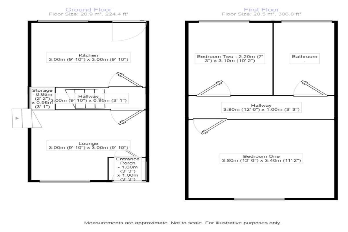 Floorplan of 2 bedroom Mid Terrace House to rent, Marsh Terrace, Darwen, Lancashire, BB3