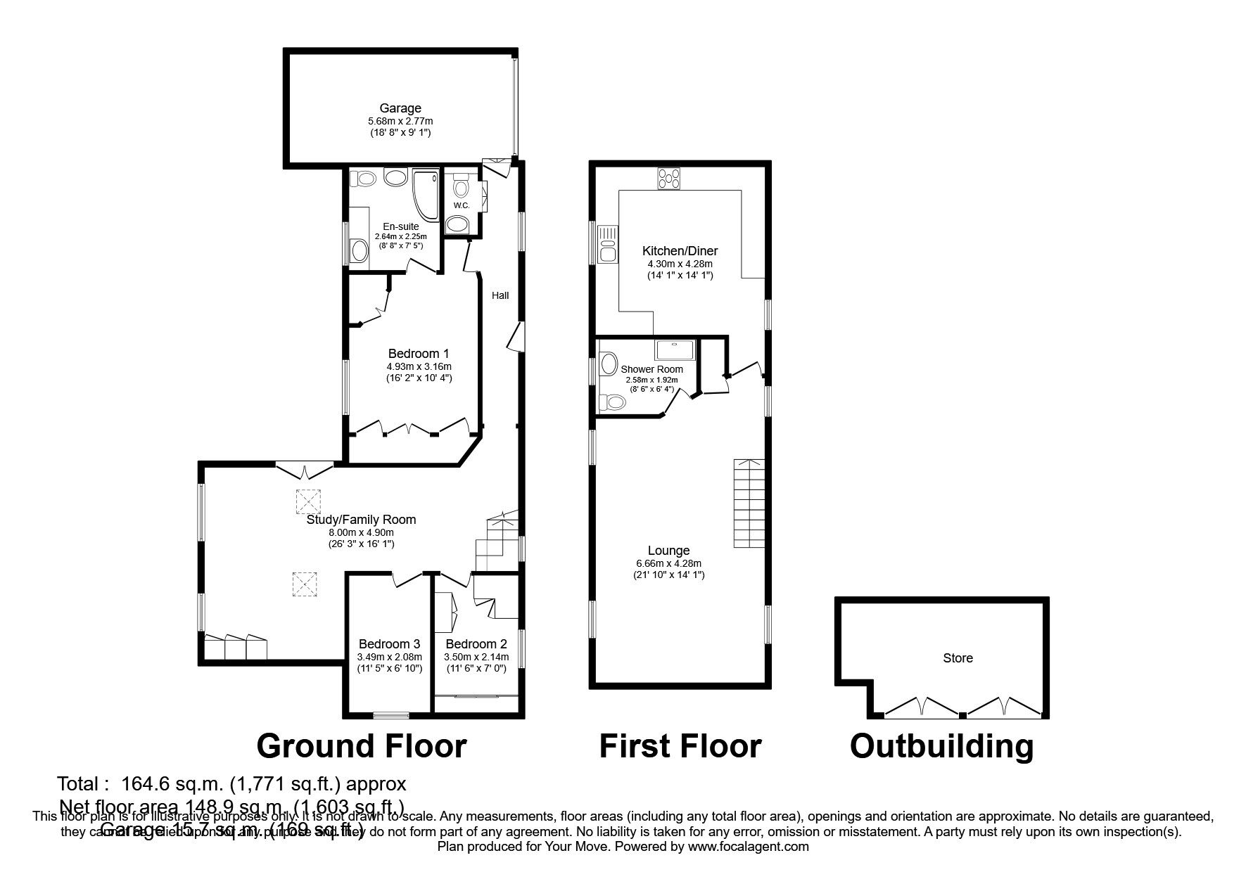 Floorplan of 3 bedroom Detached House for sale, Bury Fold Lane, Darwen, Lancashire, BB3