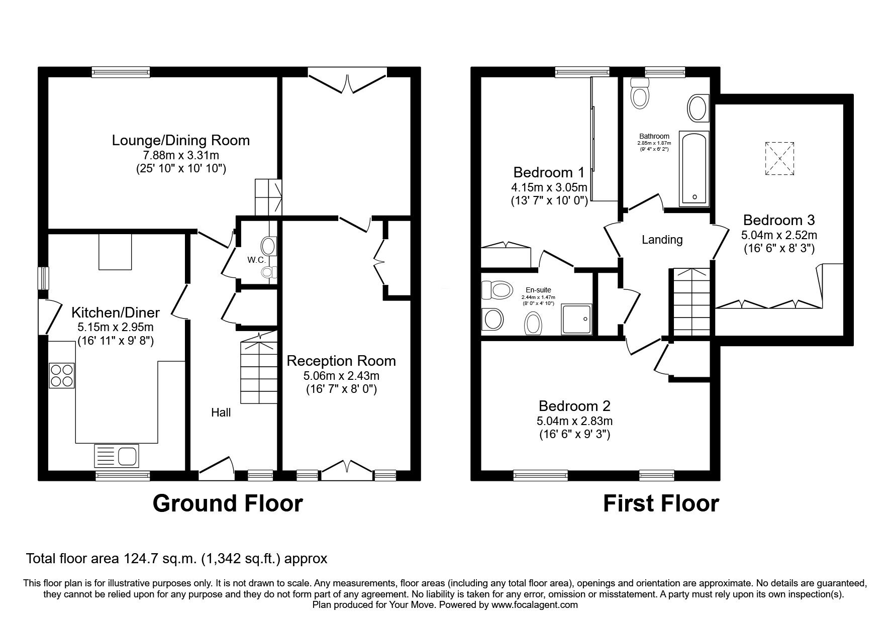 Floorplan of 3 bedroom Detached House for sale, High Bank Crescent, Darwen, Lancashire, BB3