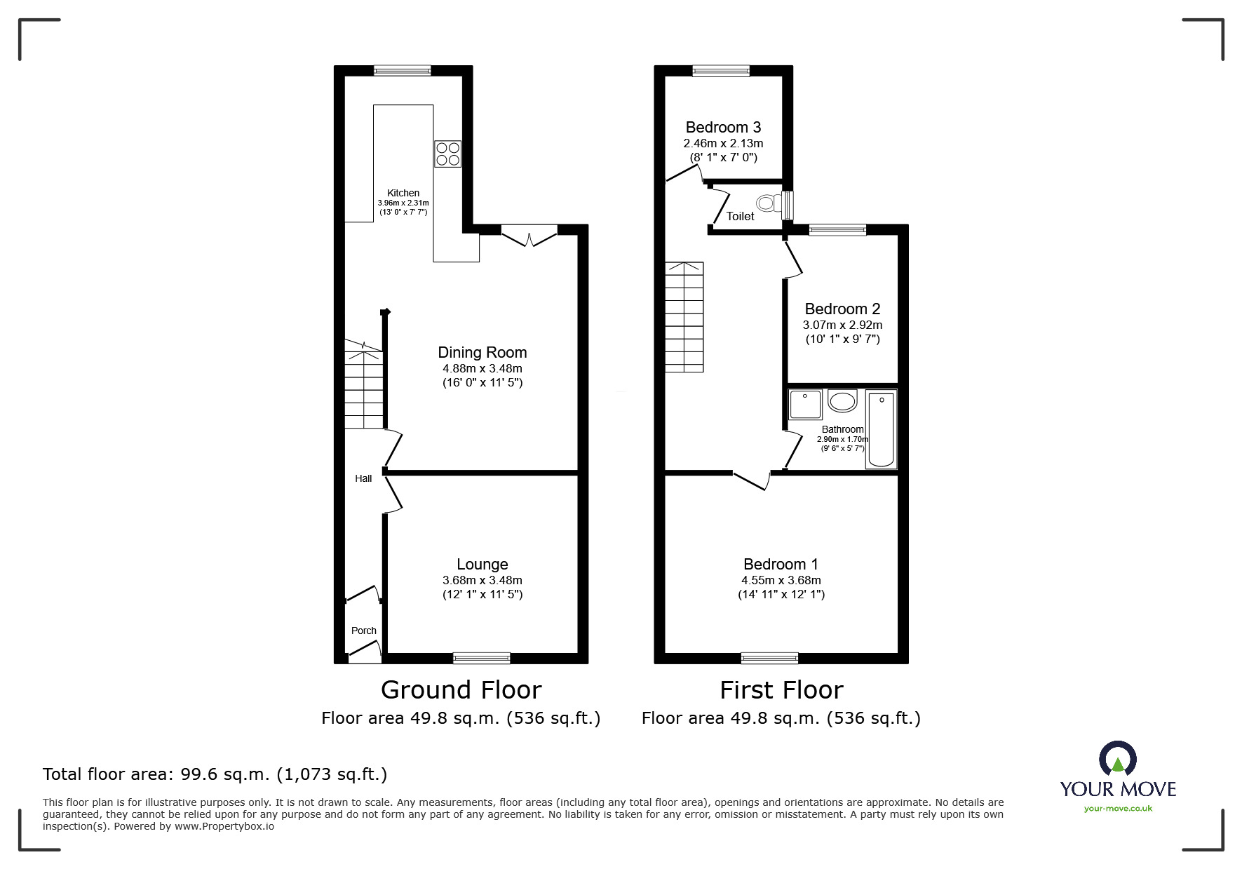 Floorplan of 3 bedroom Mid Terrace House for sale, Primrose Street, Darwen, BB3