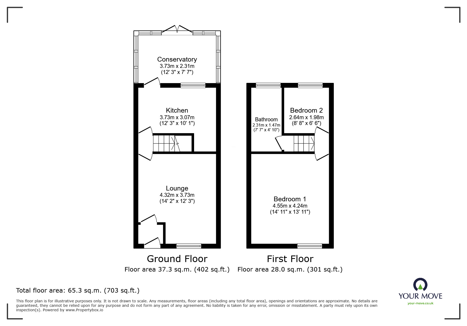 Floorplan of 2 bedroom Mid Terrace House for sale, Tythebarn Street, Darwen, Lancashire, BB3