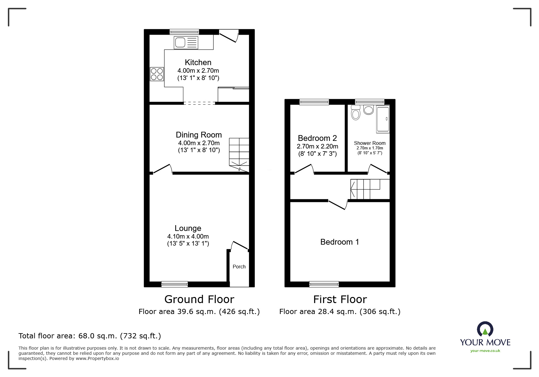 Floorplan of 2 bedroom Mid Terrace House for sale, Waterside Terrace, Waterside, Lancashire, BB3