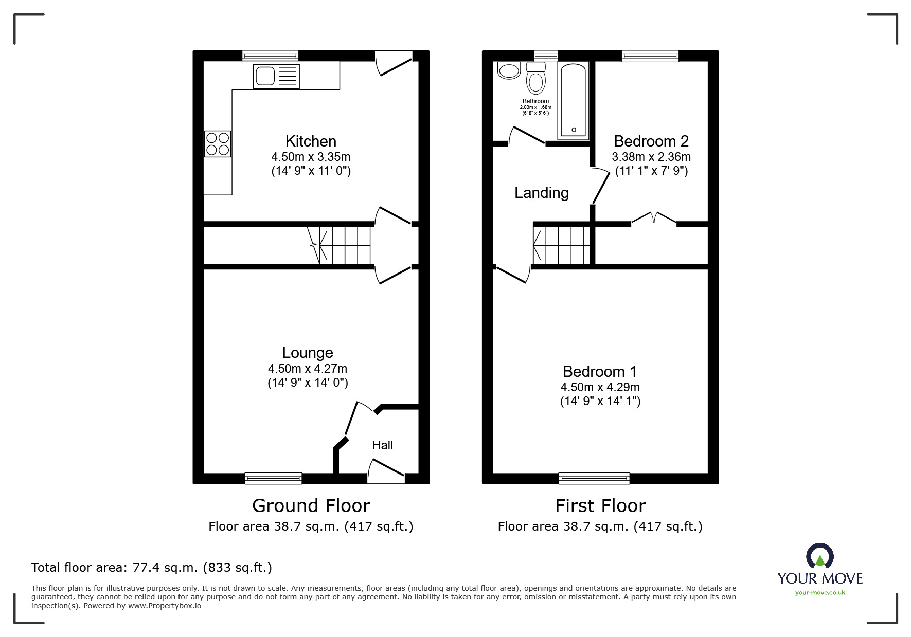 Floorplan of 2 bedroom Mid Terrace House for sale, Victoria Buildings, Waterside, Lancashire, BB3
