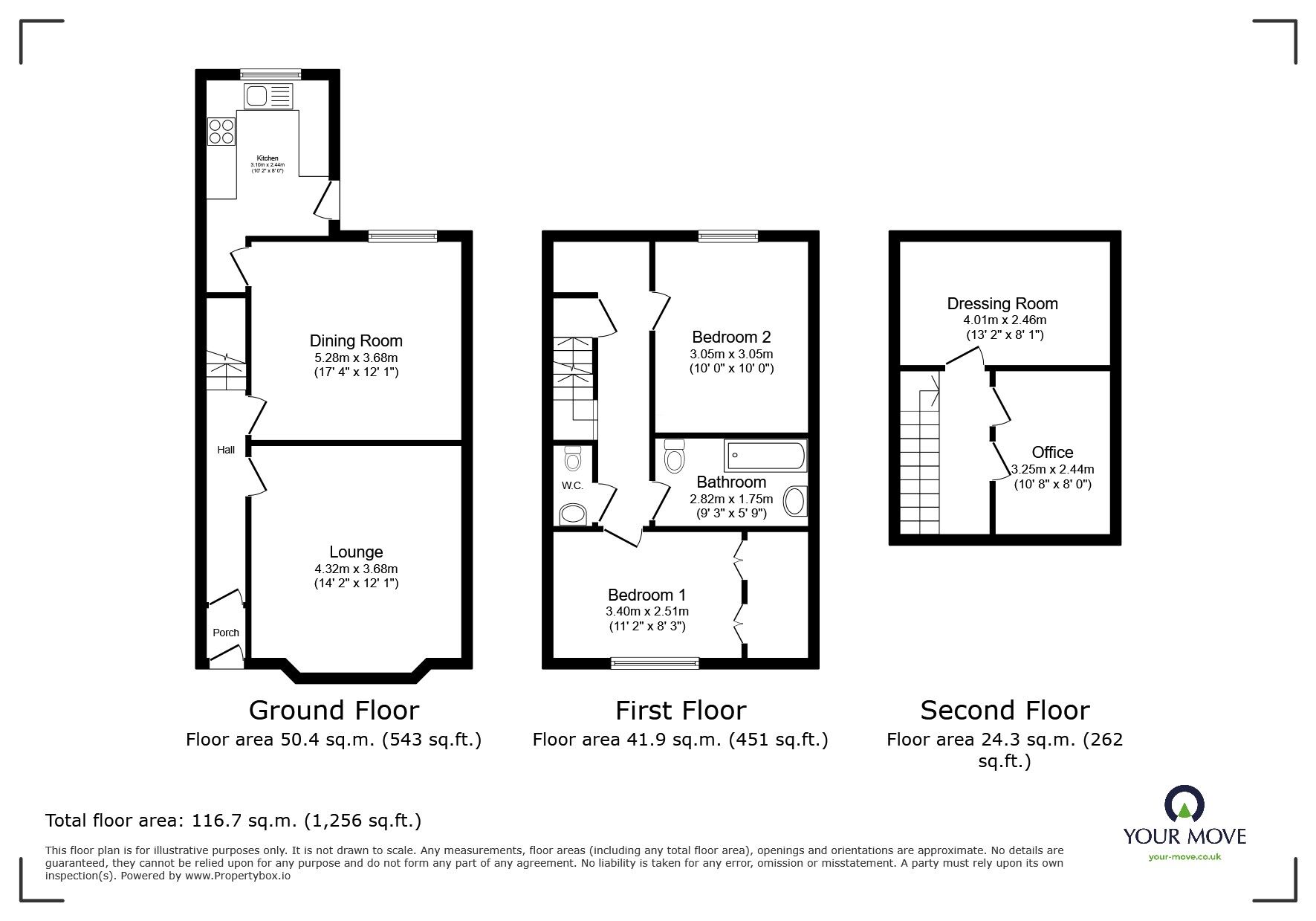 Floorplan of 3 bedroom Mid Terrace House for sale, Lynwood Avenue, Darwen, Lancashire, BB3