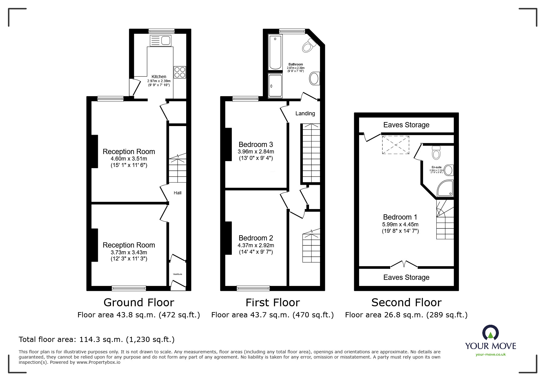 Floorplan of 3 bedroom Mid Terrace House to rent, Olive Lane, Darwen, Lancashire, BB3