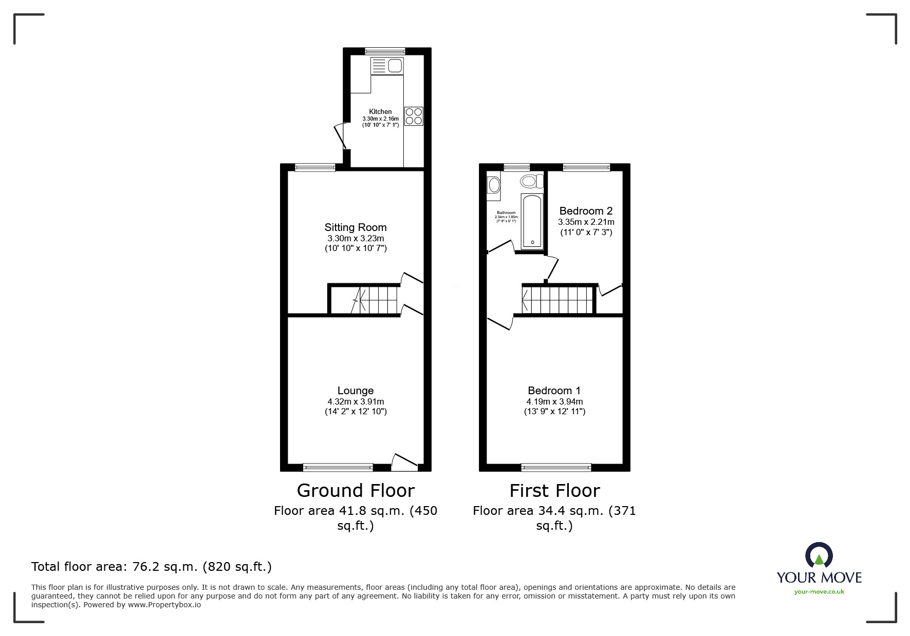 Floorplan of 3 bedroom Mid Terrace House for sale, Essex Street, Darwen, Lancashire, BB3