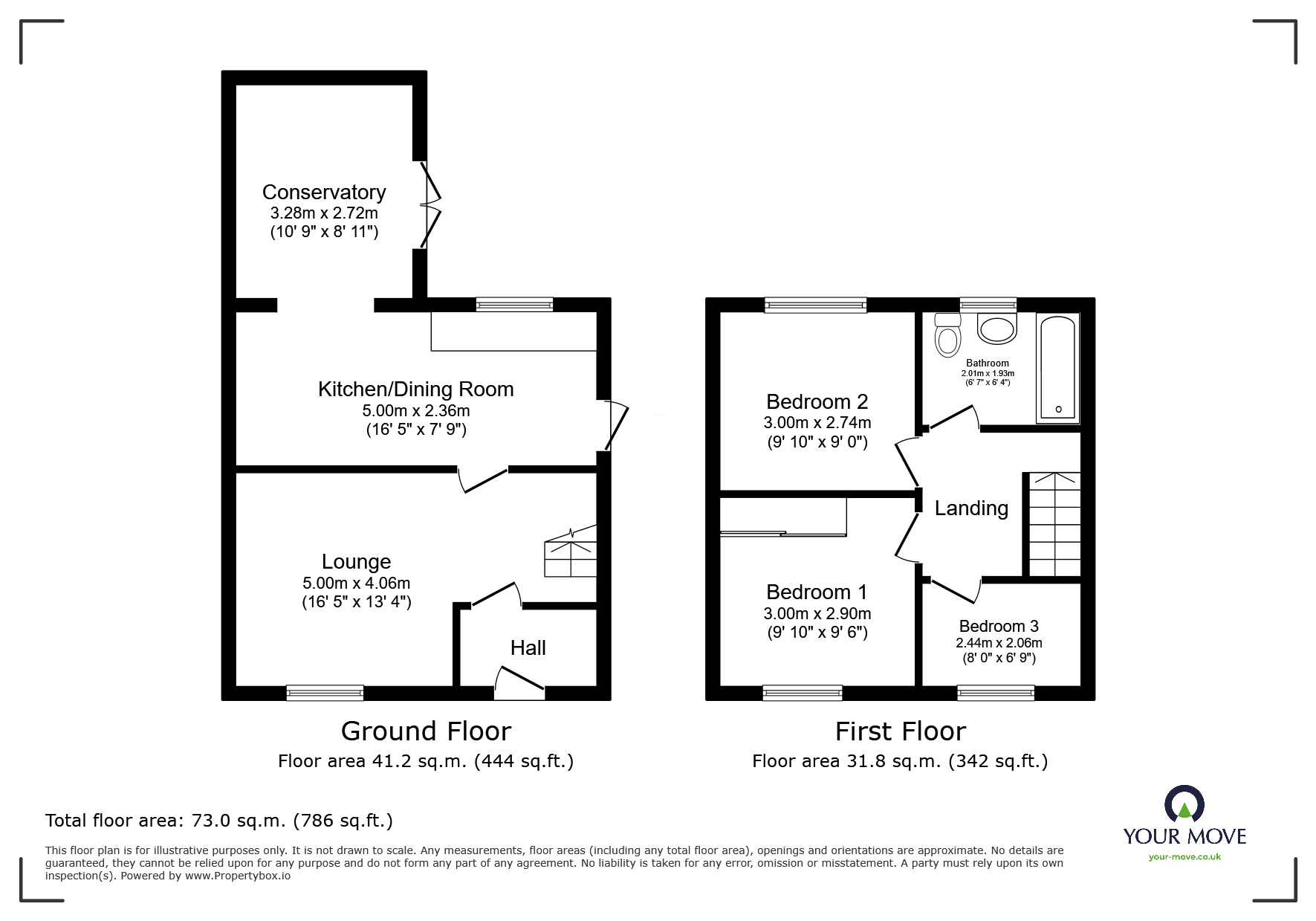 Floorplan of 3 bedroom Semi Detached House for sale, St. Barnabas Street, Darwen, Lancashire, BB3
