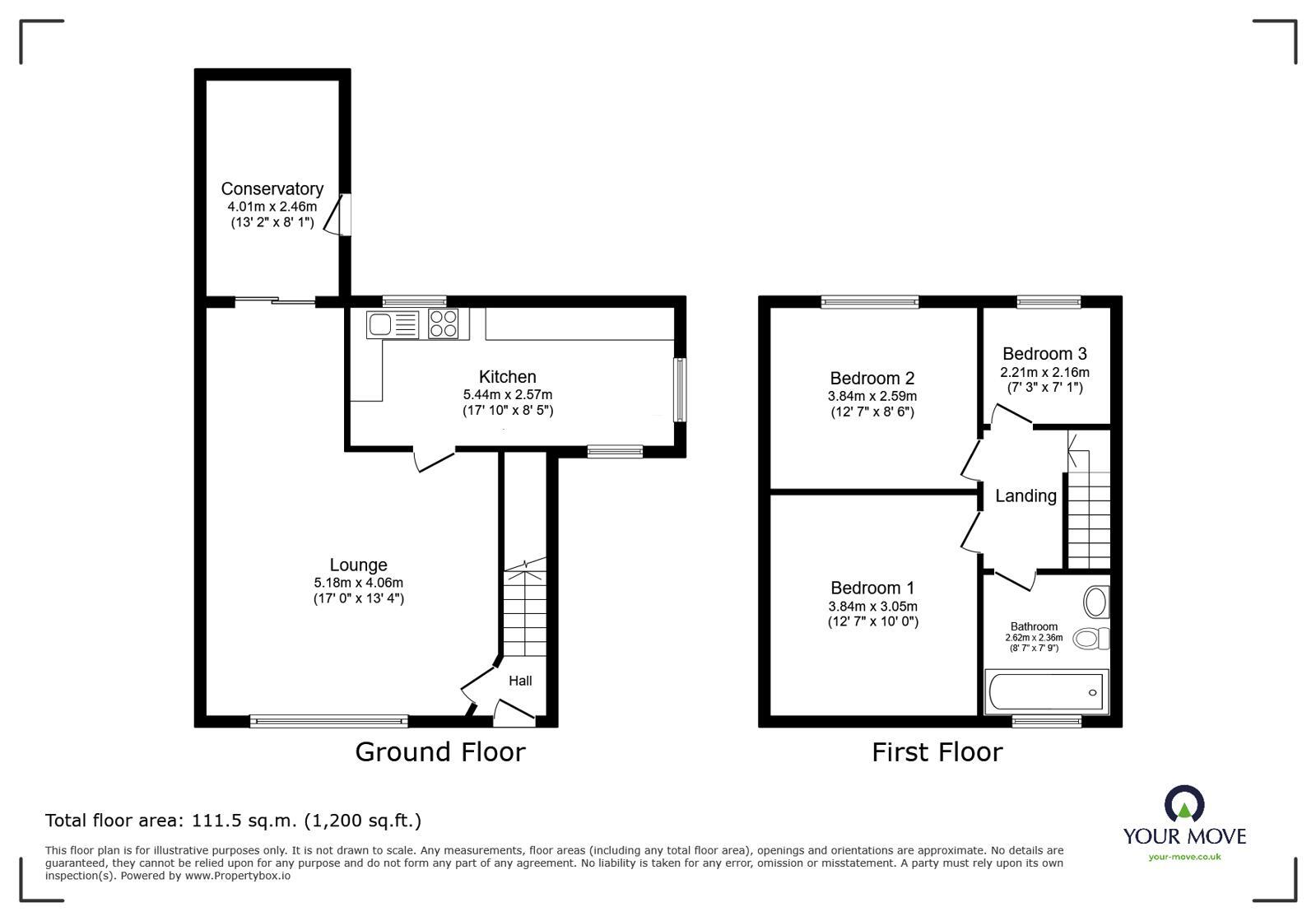 Floorplan of 3 bedroom Semi Detached House for sale, Beechwood Drive, Feniscowles, Blackburn, Lancashire, BB2
