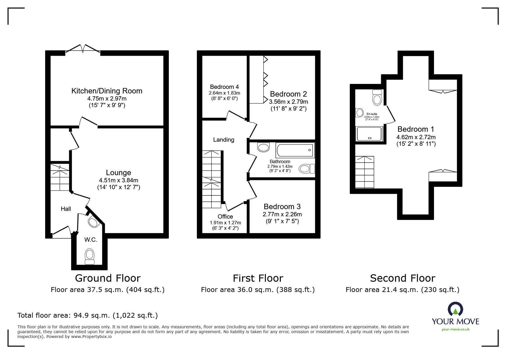 Floorplan of 4 bedroom Detached House for sale, Thistle Trail, Blackburn, Lancashire, BB2