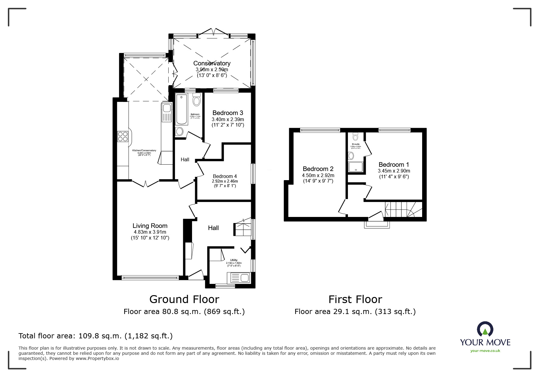 Floorplan of 4 bedroom Semi Detached Bungalow for sale, Pole Lane, Darwen, Lancashire, BB3