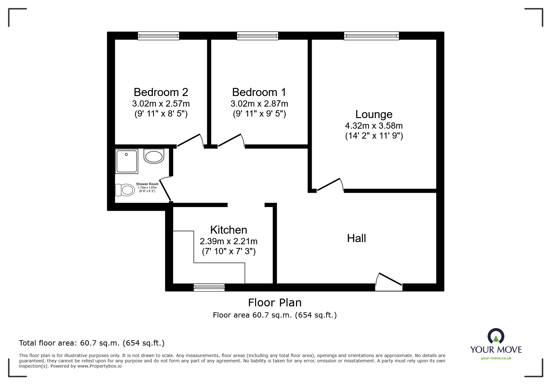 Floorplan of 8 bedroom  Flat for sale, Rhyddings Street, Oswaldtwistle, Lancashire, BB5
