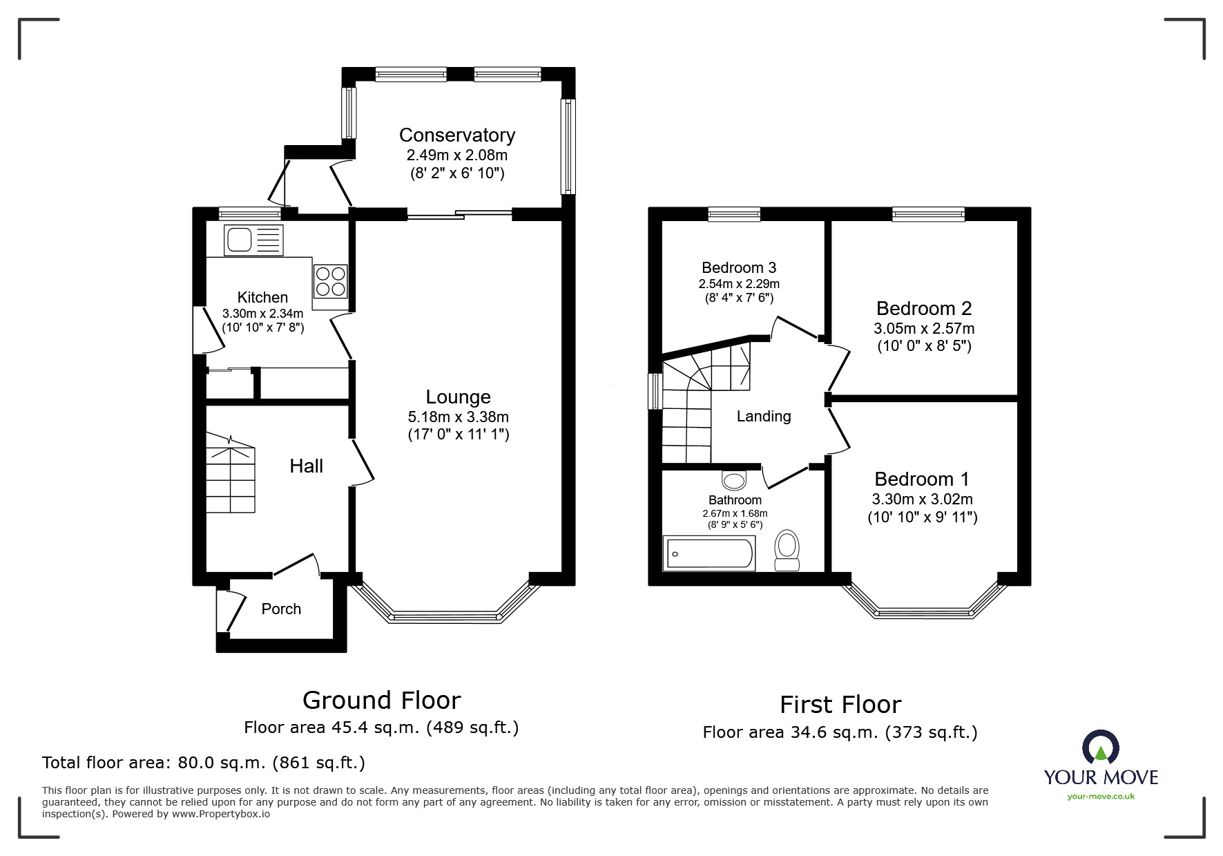 Floorplan of 3 bedroom Semi Detached House for sale, Observatory Road, Blackburn, Lancashire, BB2