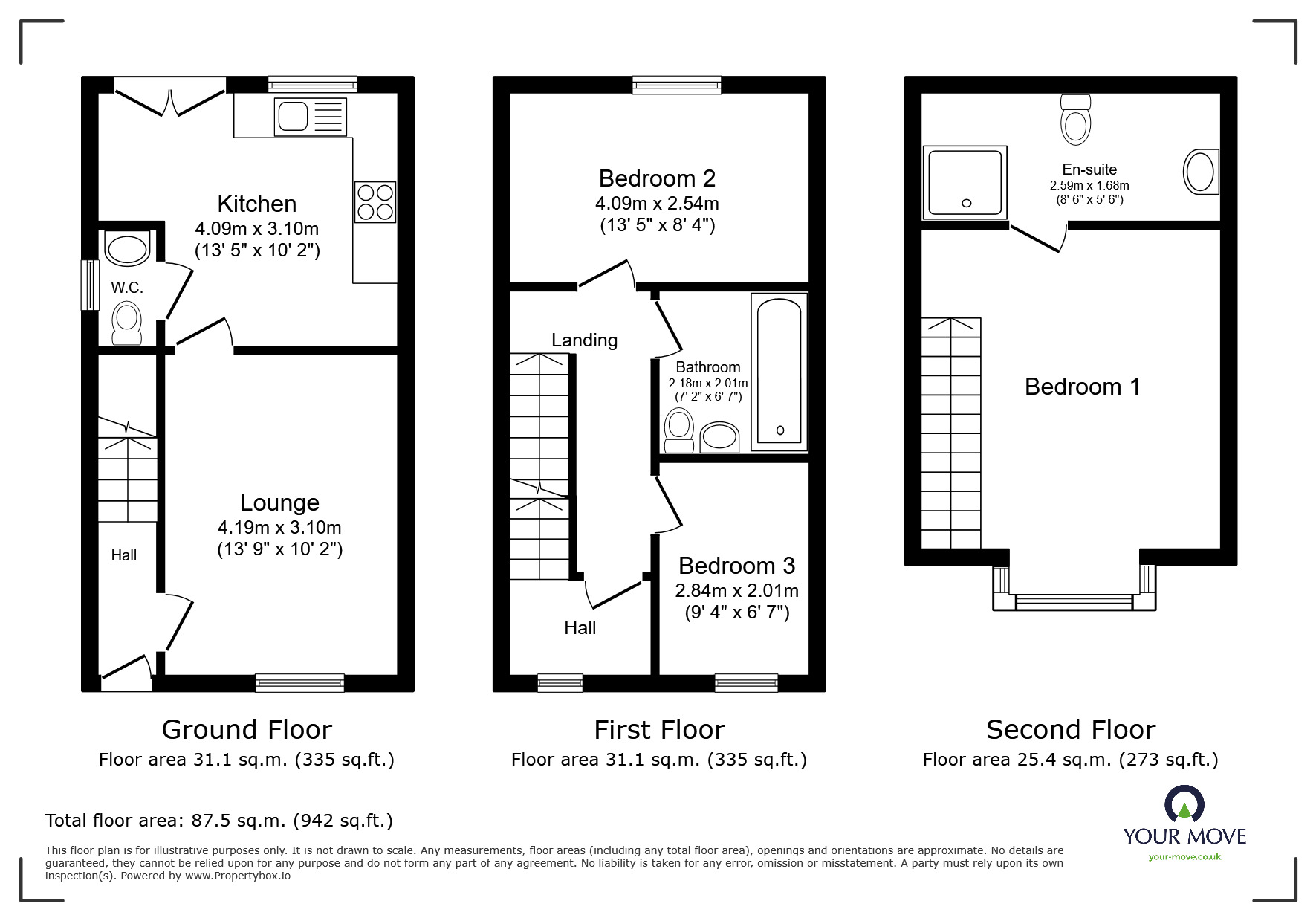 Floorplan of 3 bedroom End Terrace House for sale, Rose Street, Darwen, Lancashire, BB3