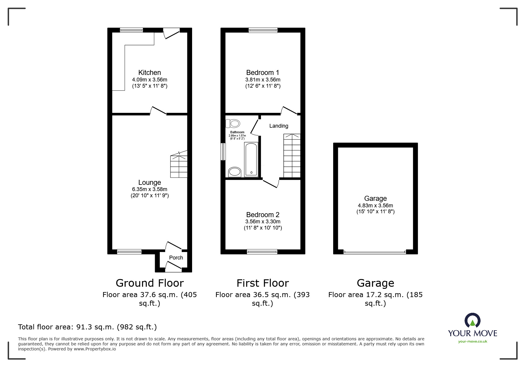 Floorplan of 2 bedroom Semi Detached House for sale, Astley Street, Darwen, Lancashire, BB3