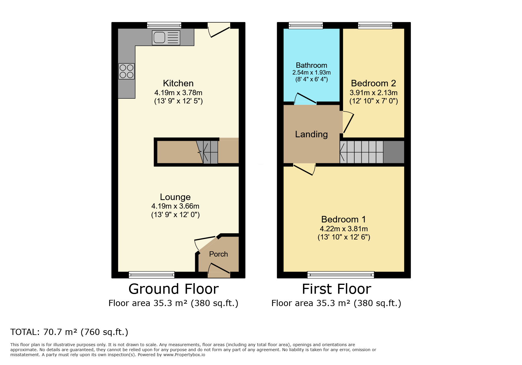 Floorplan of 2 bedroom Mid Terrace House for sale, Snape Street, Darwen, Lancashire, BB3