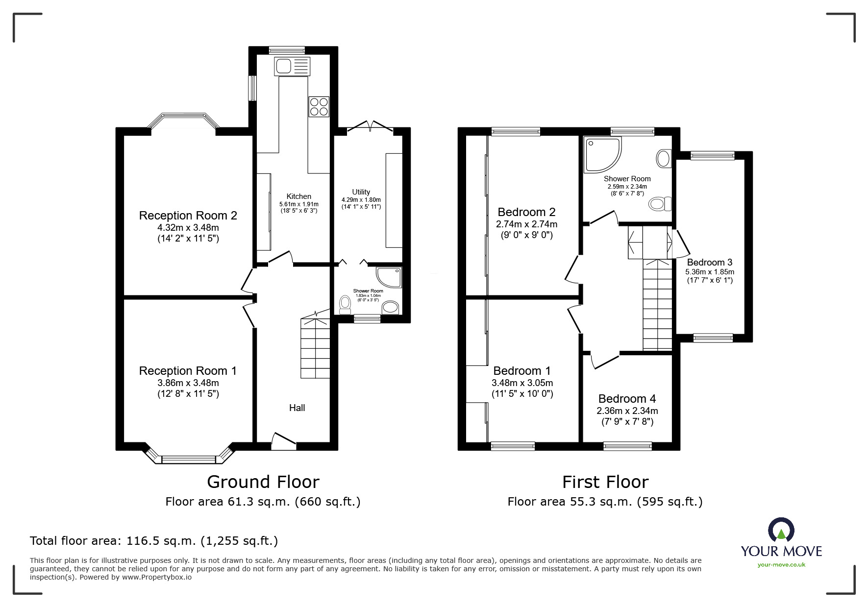 Floorplan of 4 bedroom Semi Detached House for sale, Tower Road, Blackburn, Lancashire, BB2