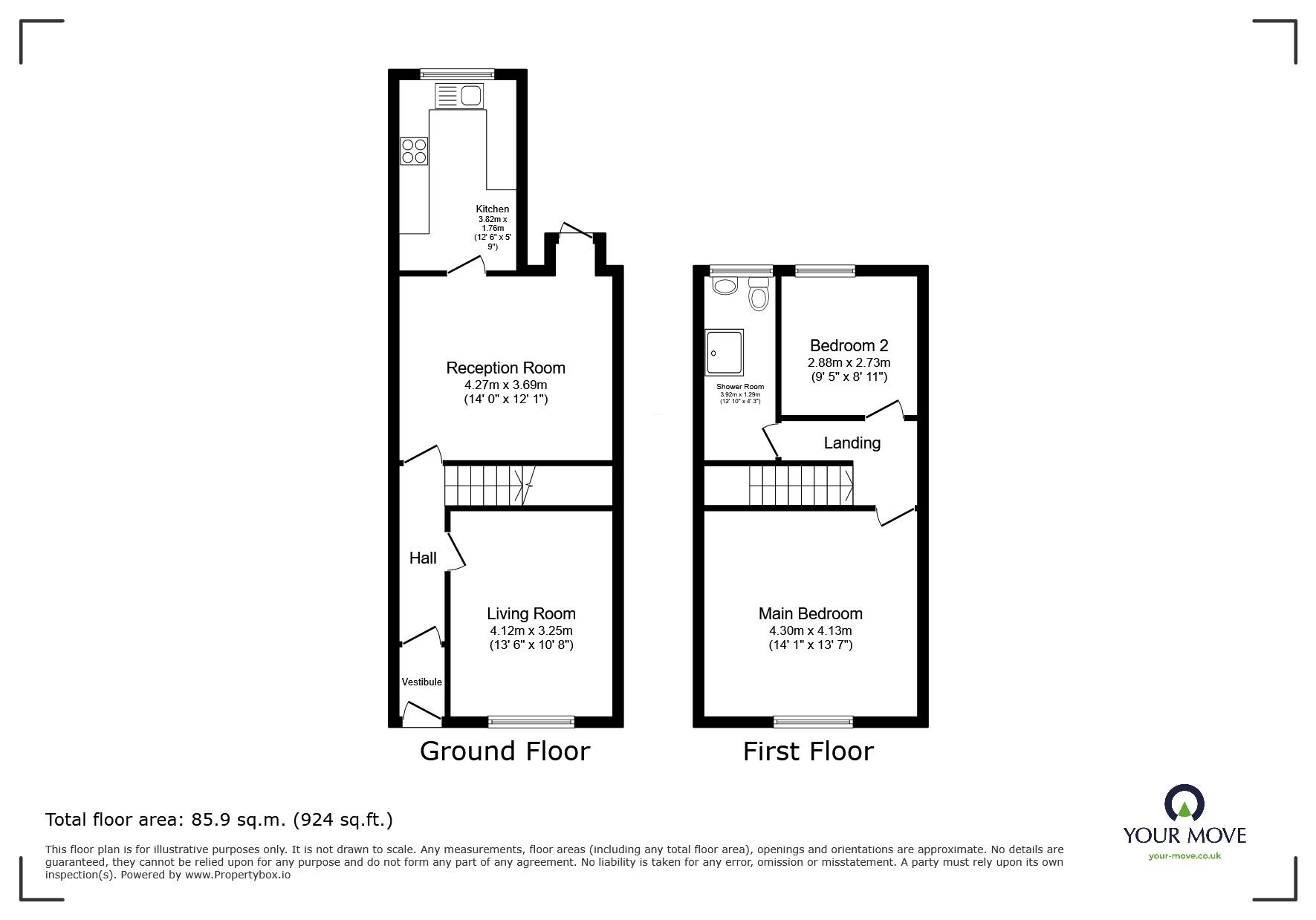 Floorplan of 3 bedroom Mid Terrace House for sale, Sandringham Road, Darwen, BB3