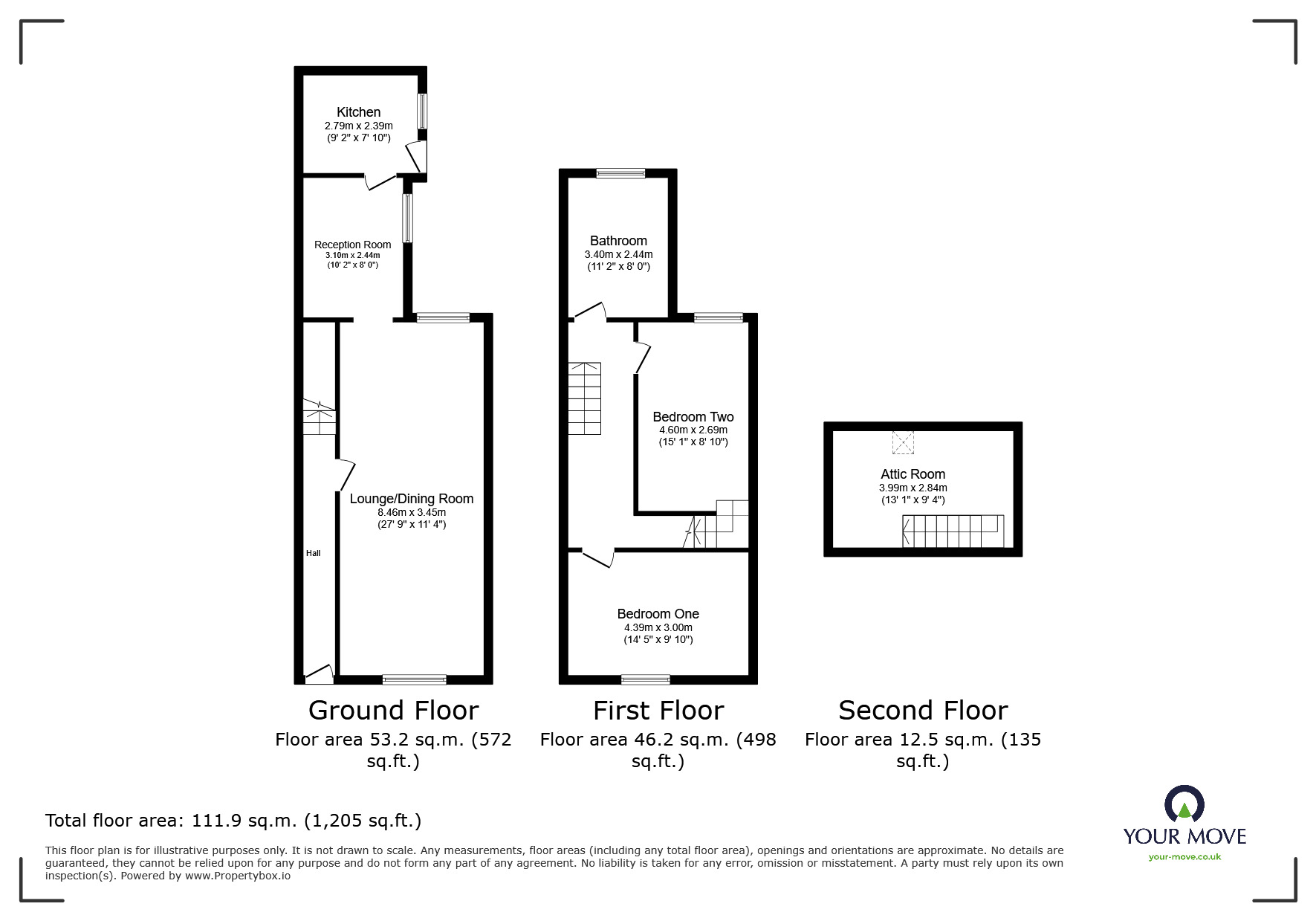 Floorplan of 2 bedroom Mid Terrace House for sale, Darwen, Lancashire, BB3