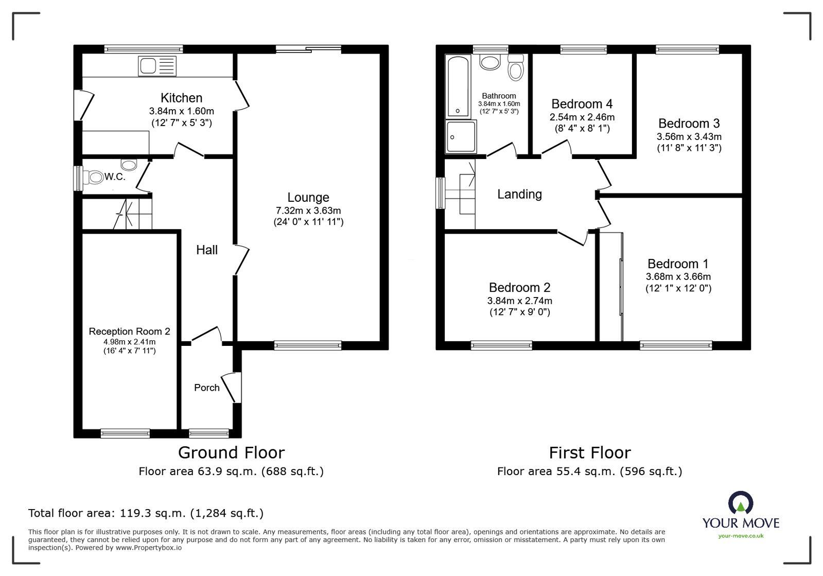 Floorplan of 4 bedroom Detached House for sale, Thorncliffe Drive, Darwen, Lancashire, BB3