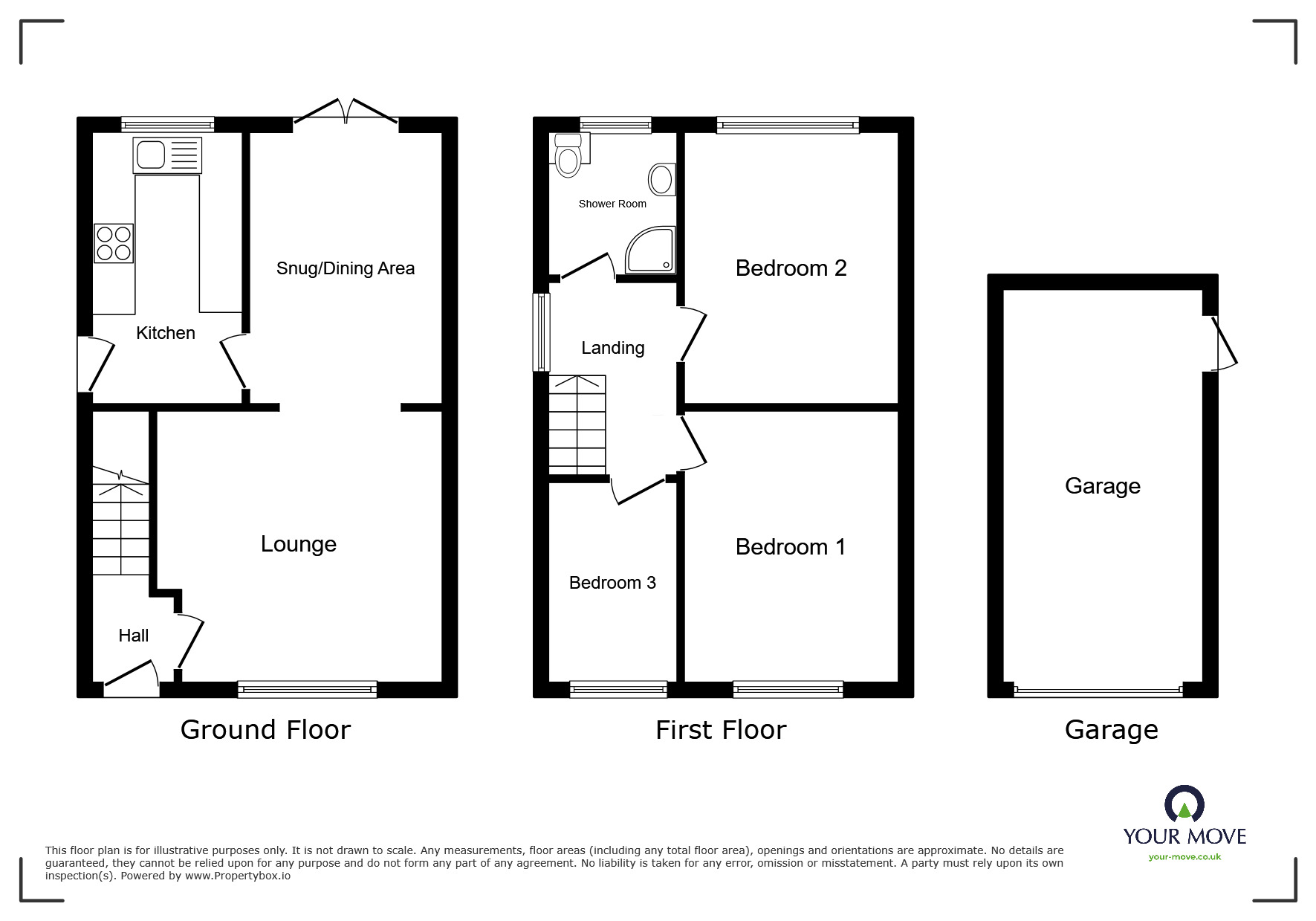 Floorplan of 3 bedroom Semi Detached House for sale, Quakerfields, Darwen, Lancashire, BB3