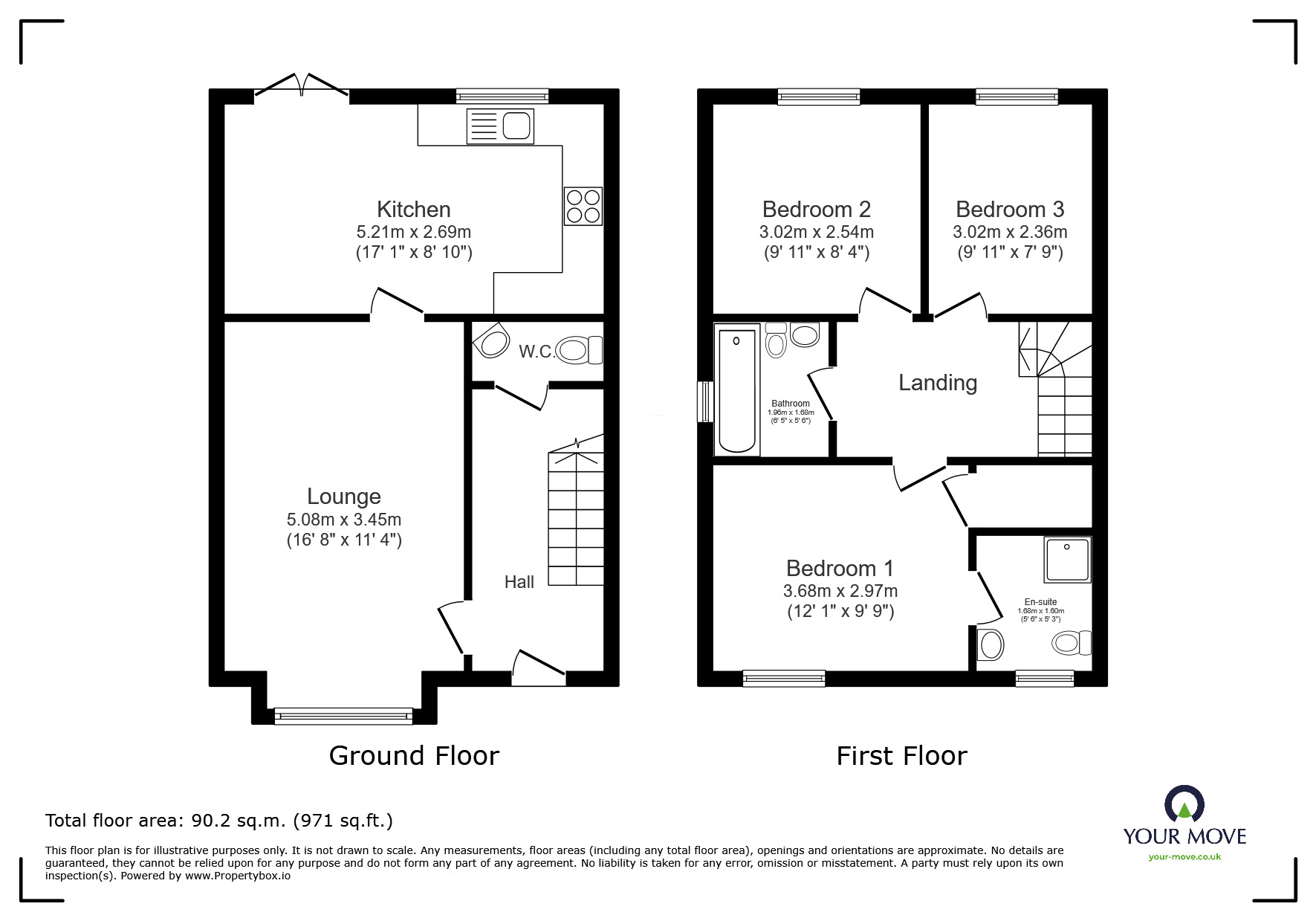 Floorplan of 3 bedroom Detached House for sale, Fraser Way, Darwen, Lancashire, BB3
