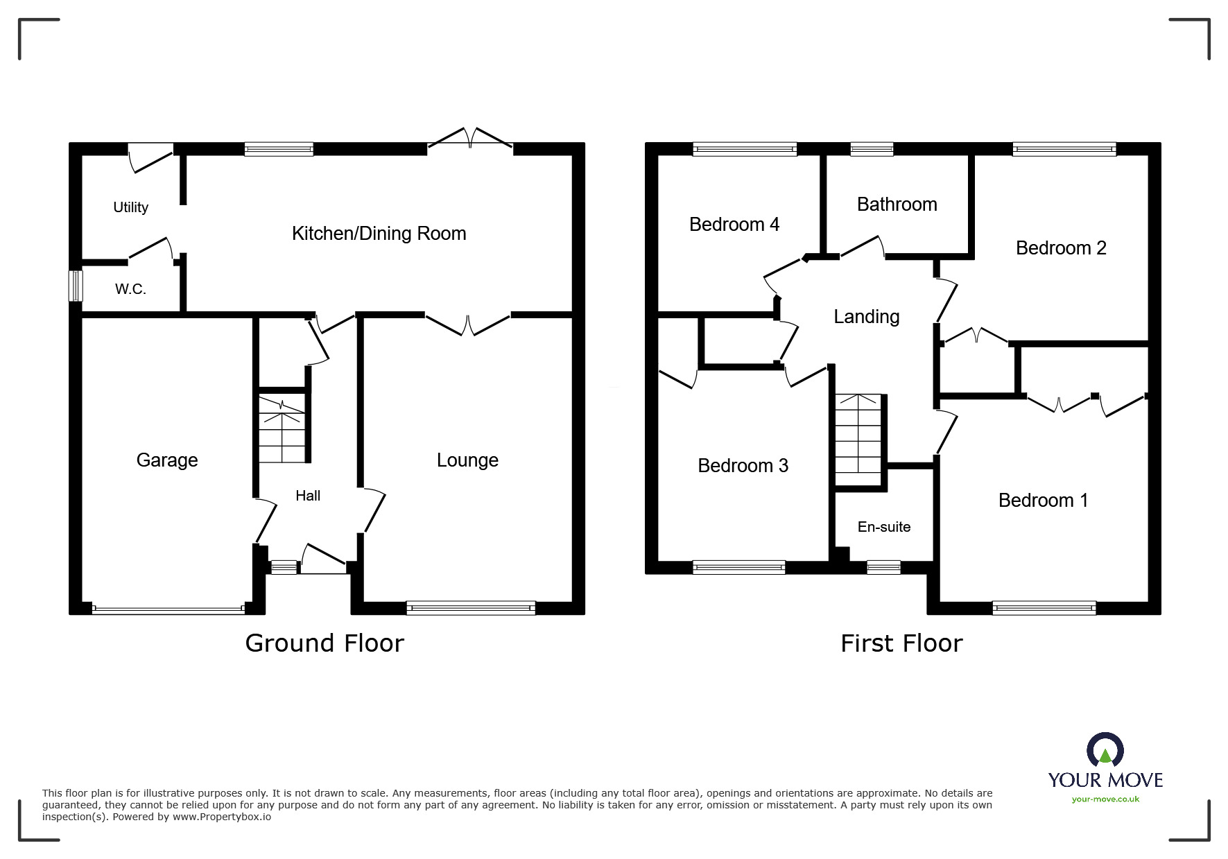 Floorplan of 4 bedroom Detached House for sale, Wheatear Place, Darwen, Lancashire, BB3