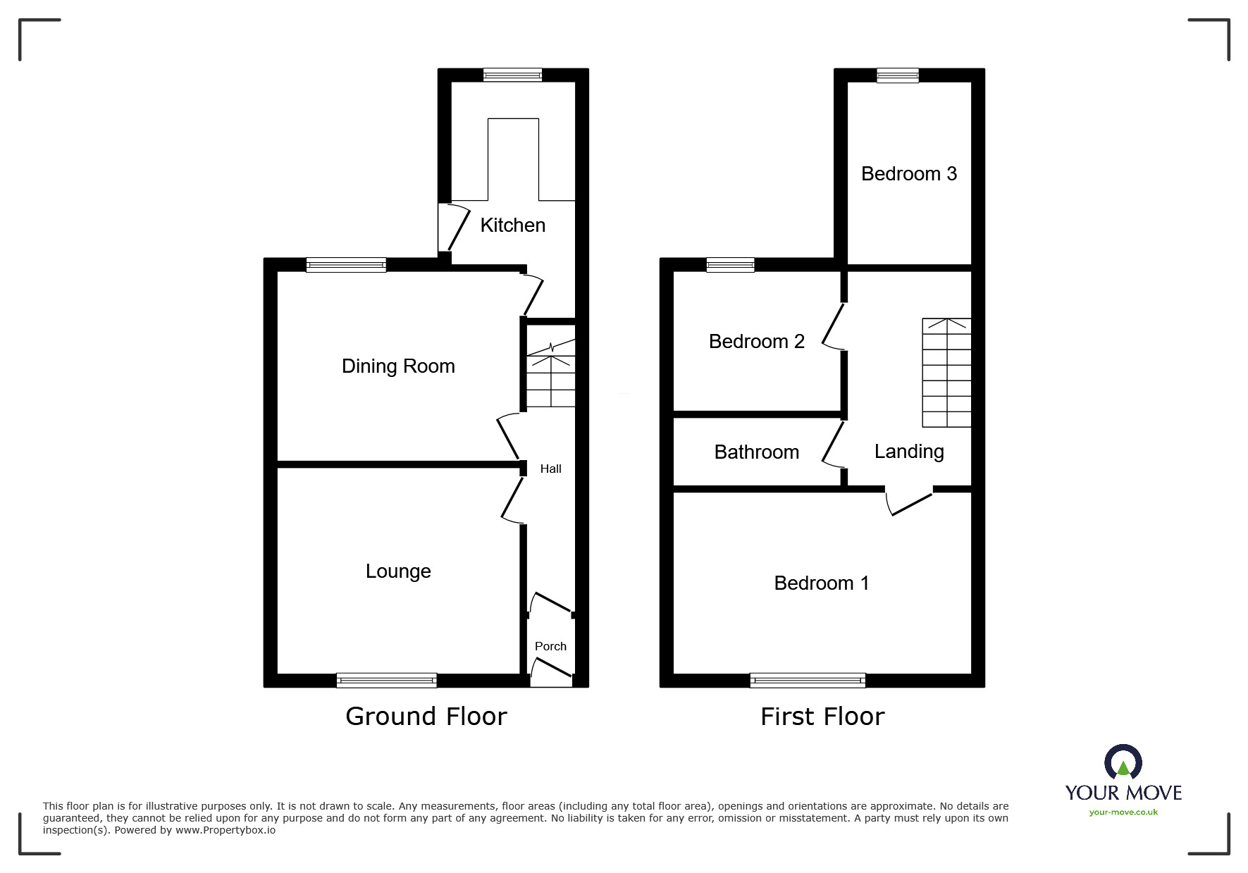 Floorplan of 3 bedroom Mid Terrace House to rent, London Terrace, Darwen, Lancashire, BB3
