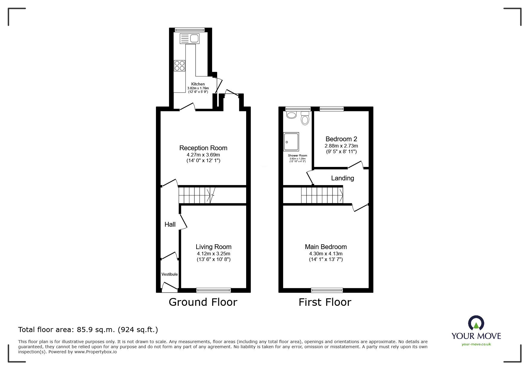 Floorplan of 2 bedroom Mid Terrace House for sale, Newton Street, Darwen, Lancashire, BB3