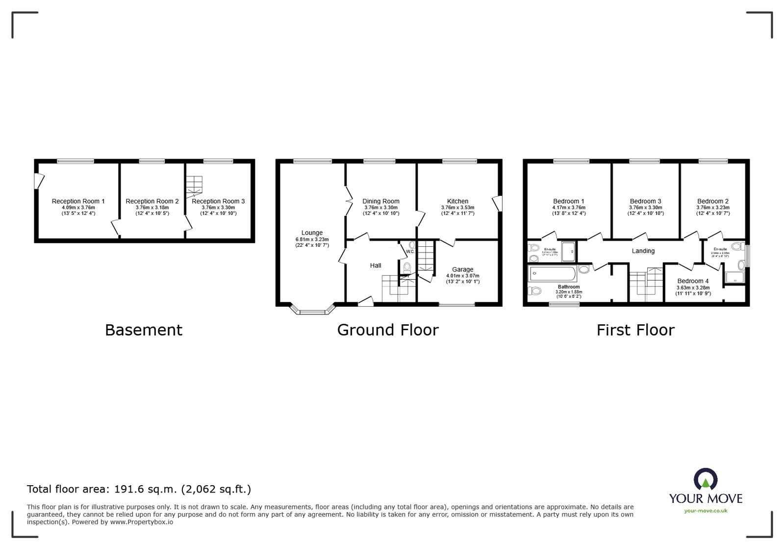 Floorplan of 4 bedroom Detached House for sale, Martin Drive, Darwen, Lancashire, BB3
