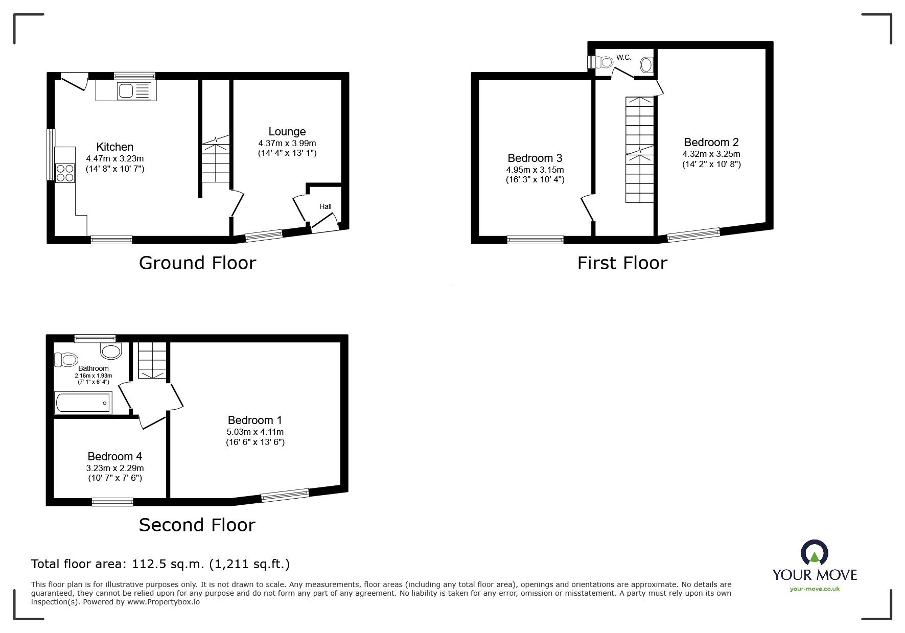Floorplan of 4 bedroom End Terrace House for sale, Watery Lane, Darwen, Lancashire, BB3