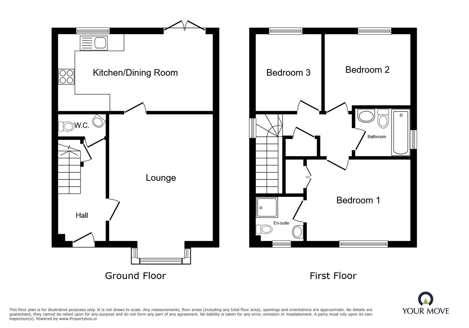 Floorplan of 3 bedroom Detached House for sale, Skylark Way, Darwen, Lancashire, BB3