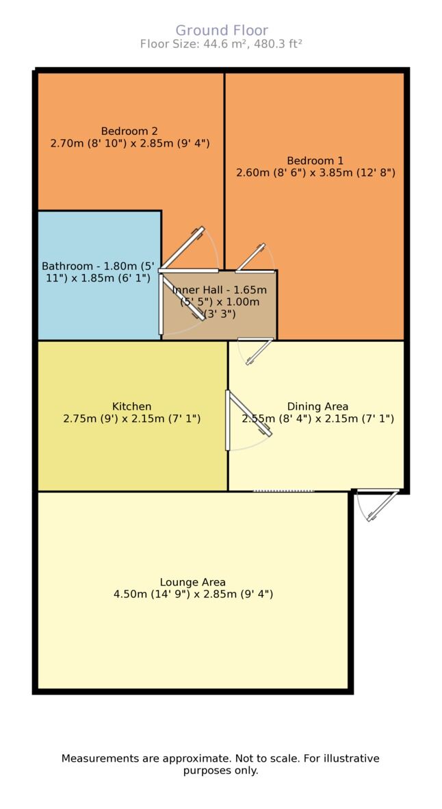 Floorplan of 2 bedroom Flat to rent, Briardene, Denton, Manchester, M34