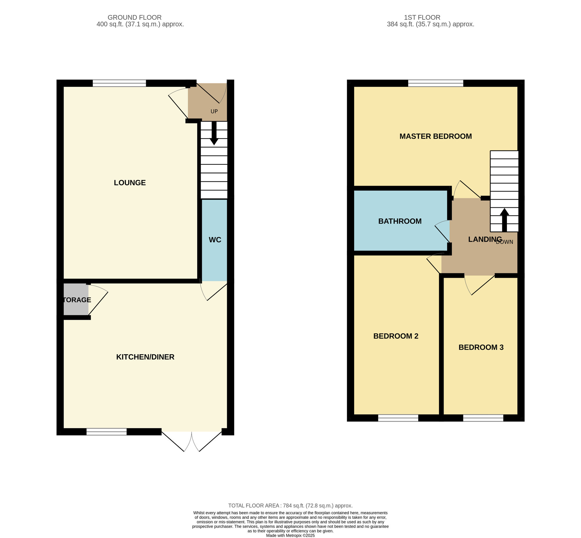 Floorplan of 3 bedroom Mid Terrace House for sale, Whitehead Street, Audenshaw, Manchester, M34