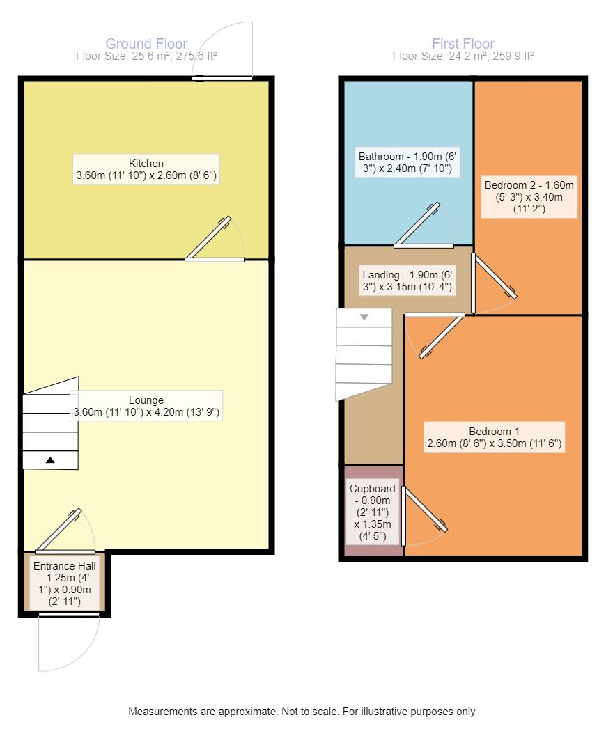 Floorplan of 2 bedroom Semi Detached House for sale, Ashlands Drive, Audenshaw, Manchester, M34