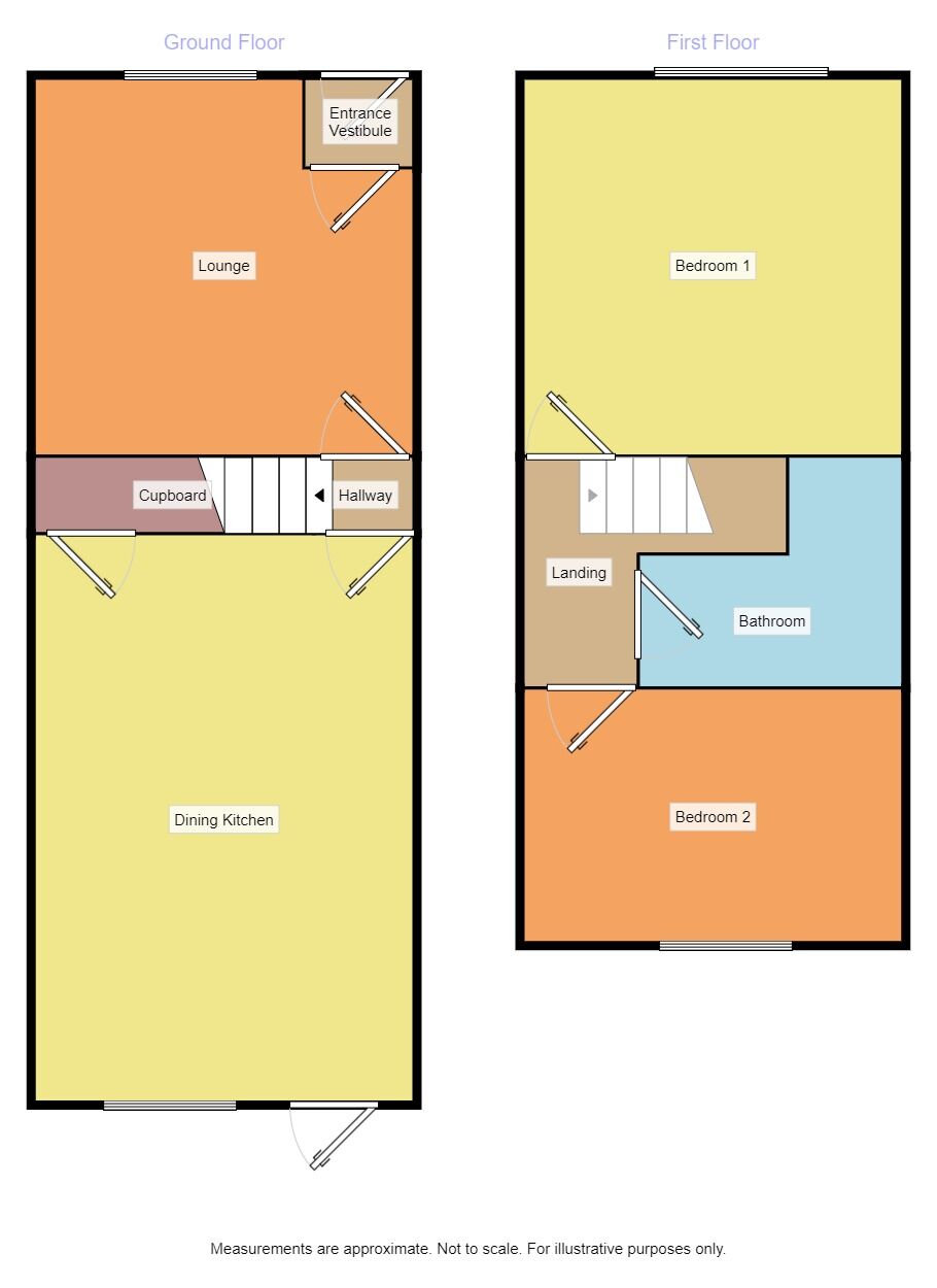 Floorplan of 2 bedroom Mid Terrace House to rent, York Road, Denton, Manchester, M34