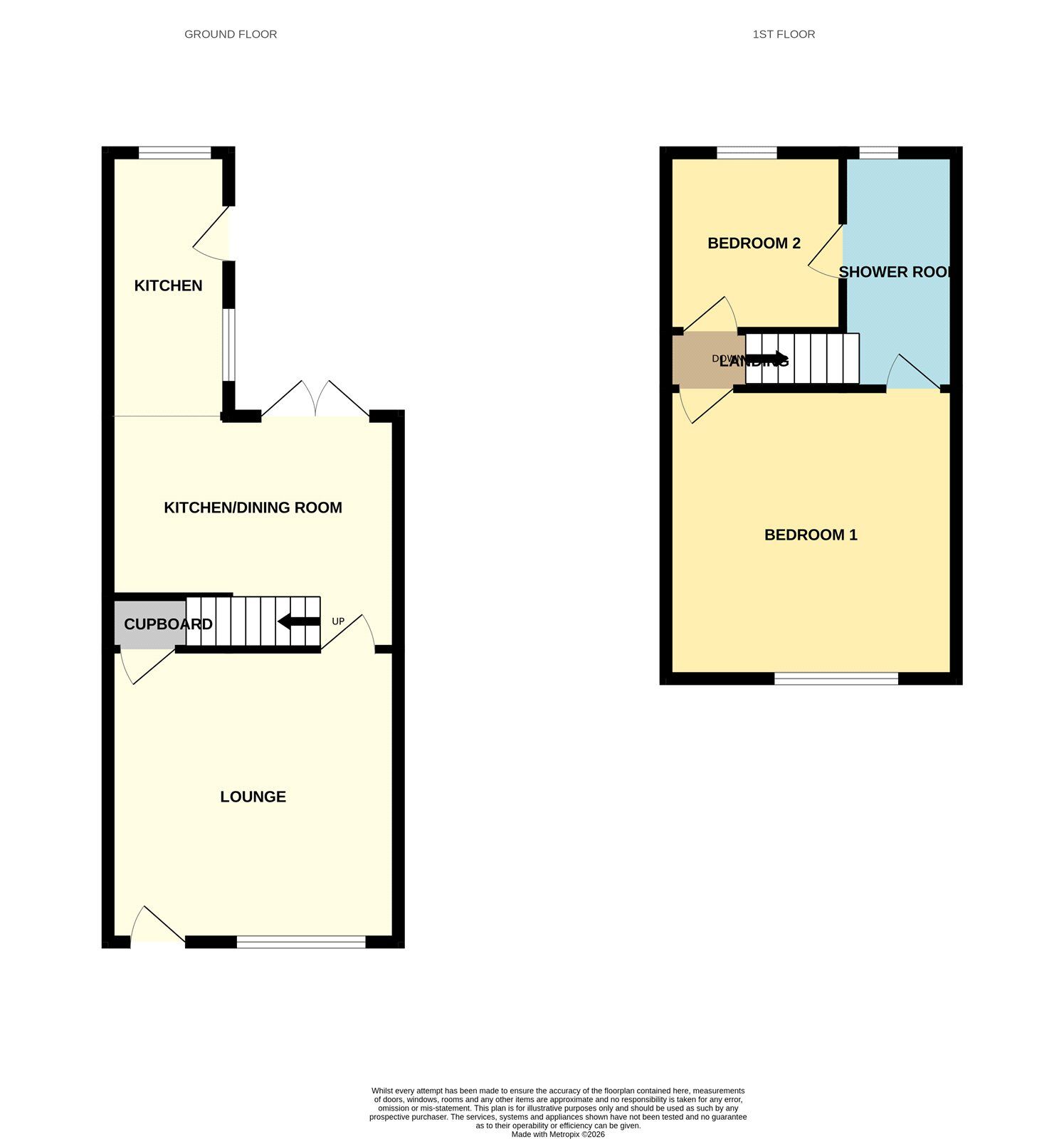 Floorplan of 2 bedroom Mid Terrace House for sale, Meadow Lane, Denton, Greater Manchester, M34