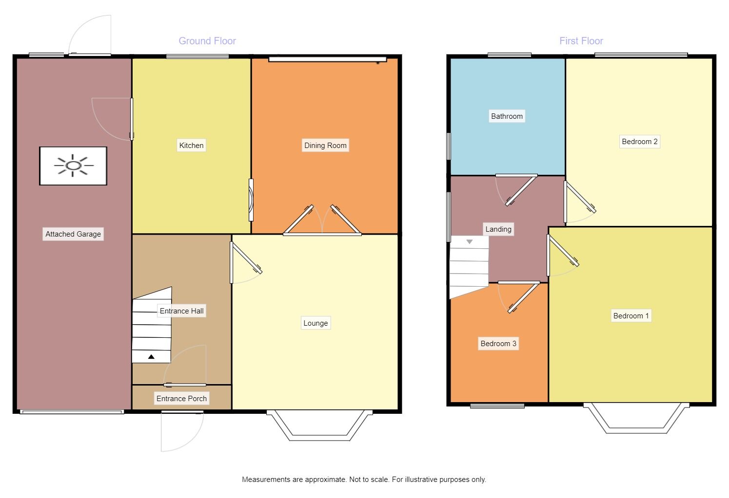 Floorplan of 3 bedroom Semi Detached House for sale, Dene Brow, Denton, Manchester, M34